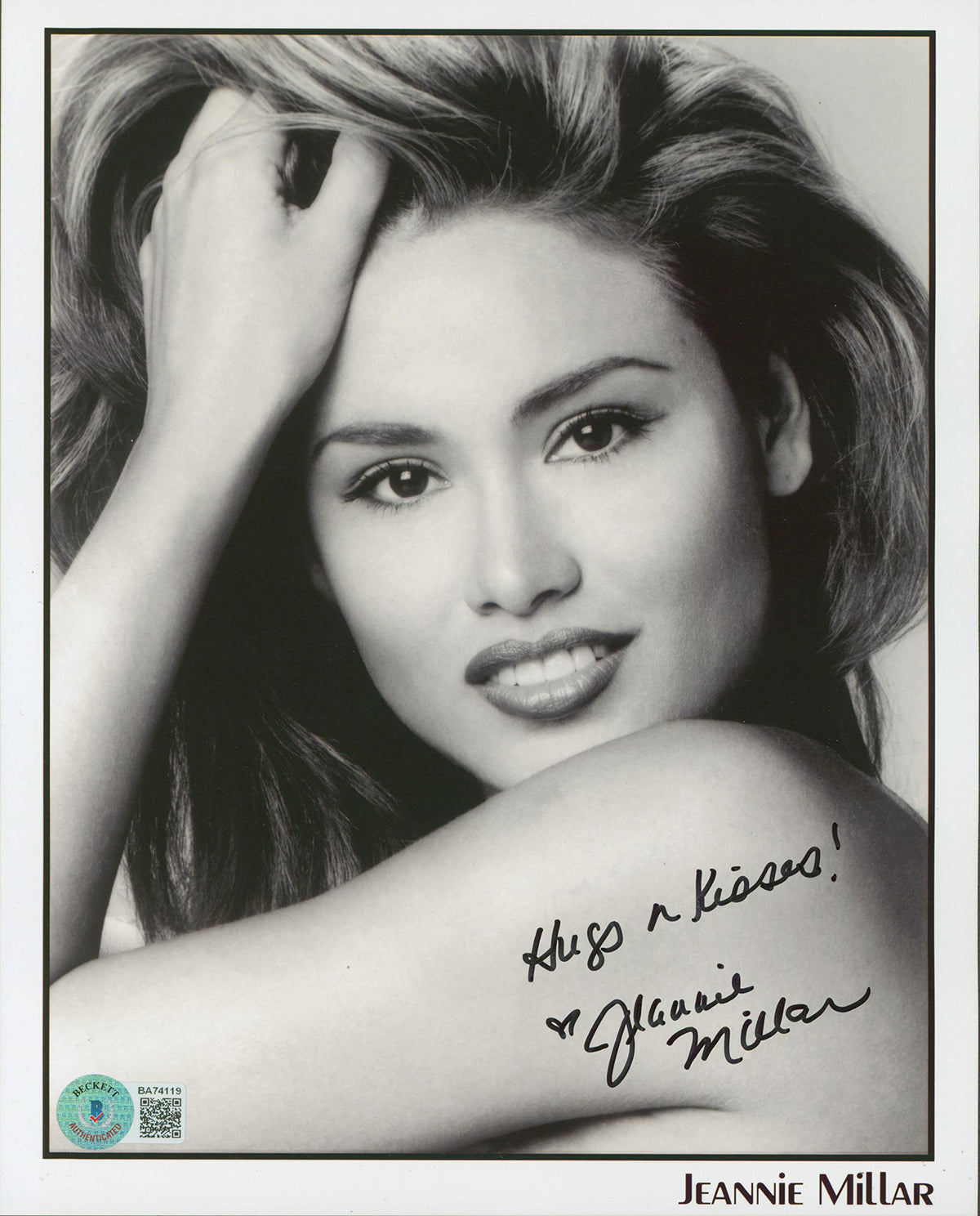 Jeannie Millar Playboy Hugs N Kisses Signed 8x10 Sexy Photo Deceased BAS BA74119