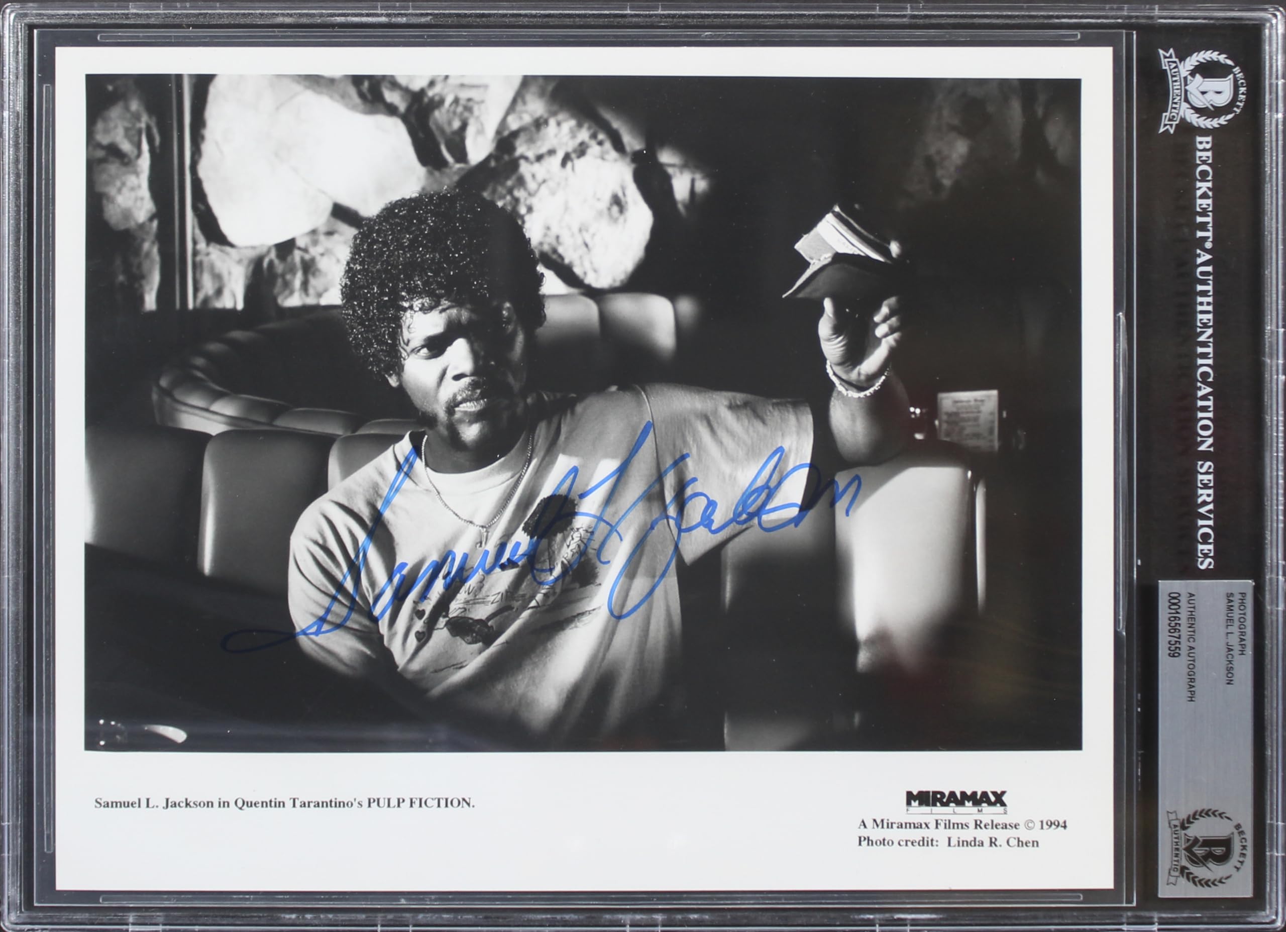 Samuel L. Jackson Pulp Fiction Authentic Signed 8x10 Photo BAS Slabbed