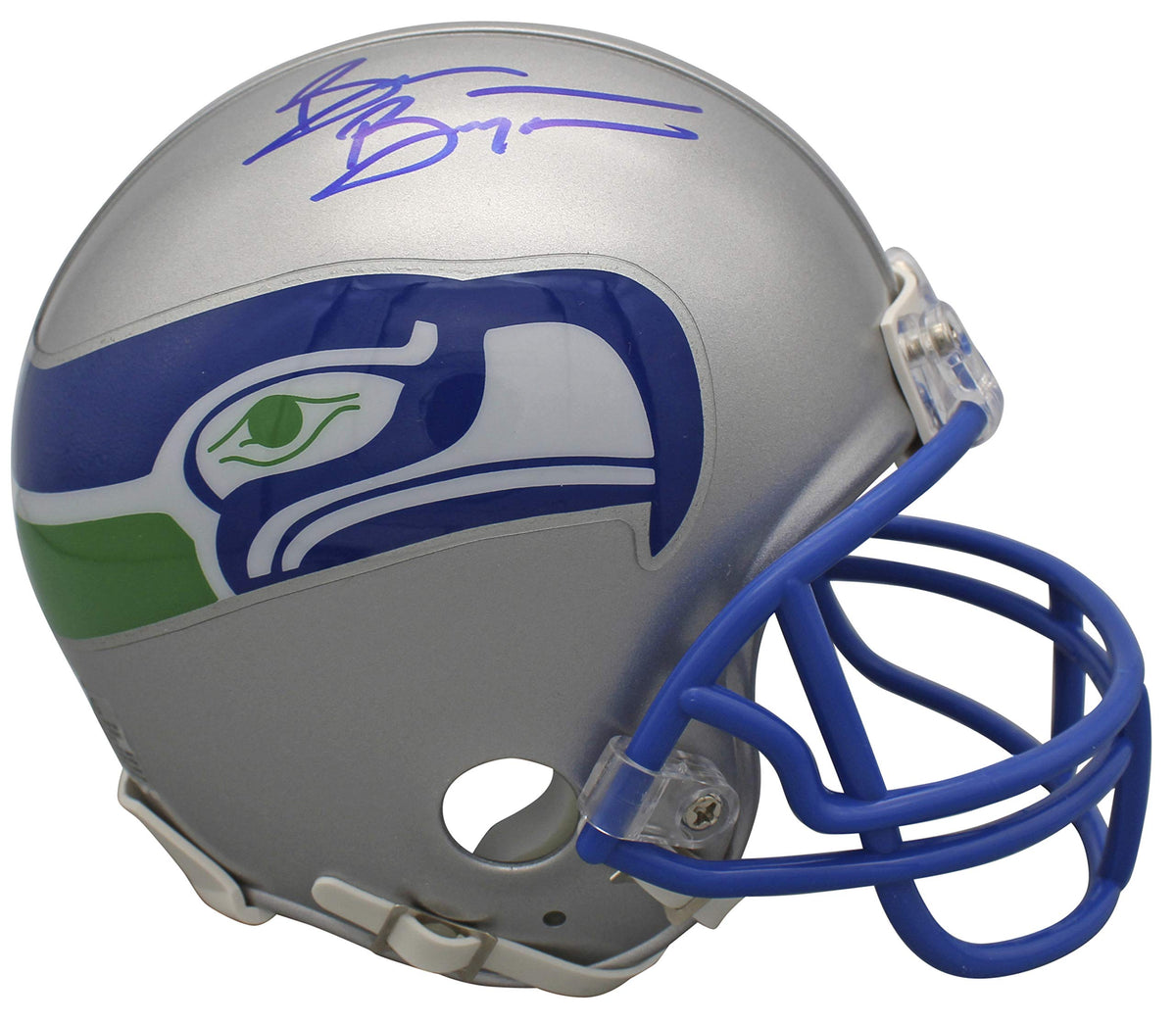 Seahawks Brian Bosworth Authentic Signed Throwback Mini Helmet BAS Witnessed