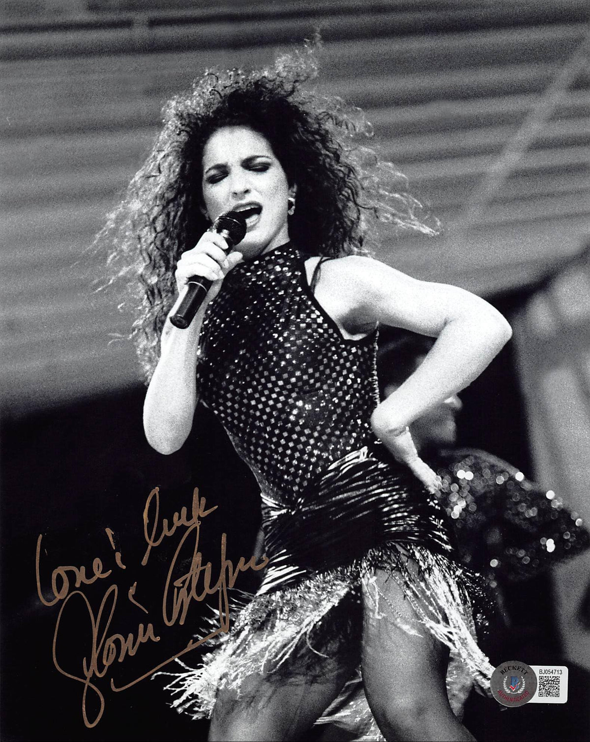 Gloria Estefan Miami Sound Machine "Love & Luck" Signed 8x10 Photo BAS #BJ054713