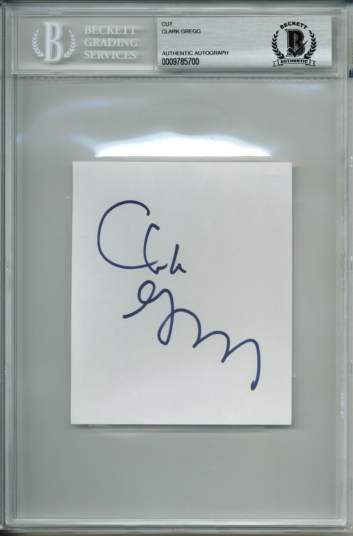 Clark Gregg The Avengers Authentic Signed 3.5x4.5 Cut Signature BAS Slabbed