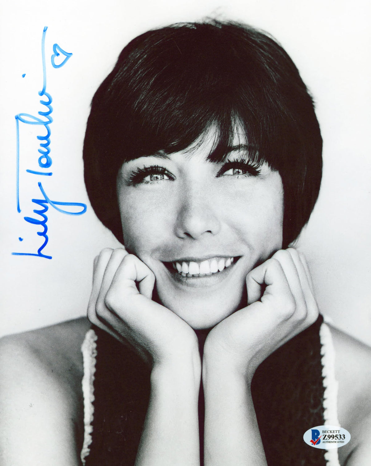Lily Tomlin Rowan & Martin's Laugh-In Authentic Signed 8x10 Photo BAS #Z99533
