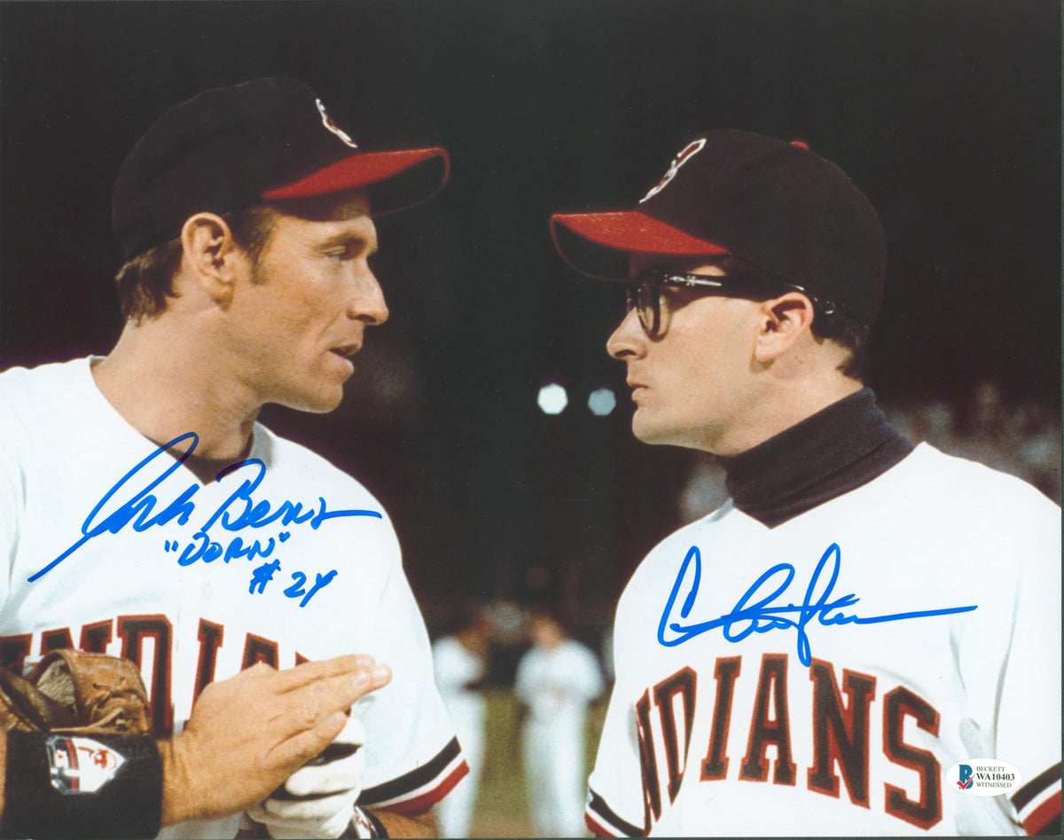 Charlie Sheen & Corbin Bernsen Major League Dorn Signed 11x14 Photo BAS #WA10403