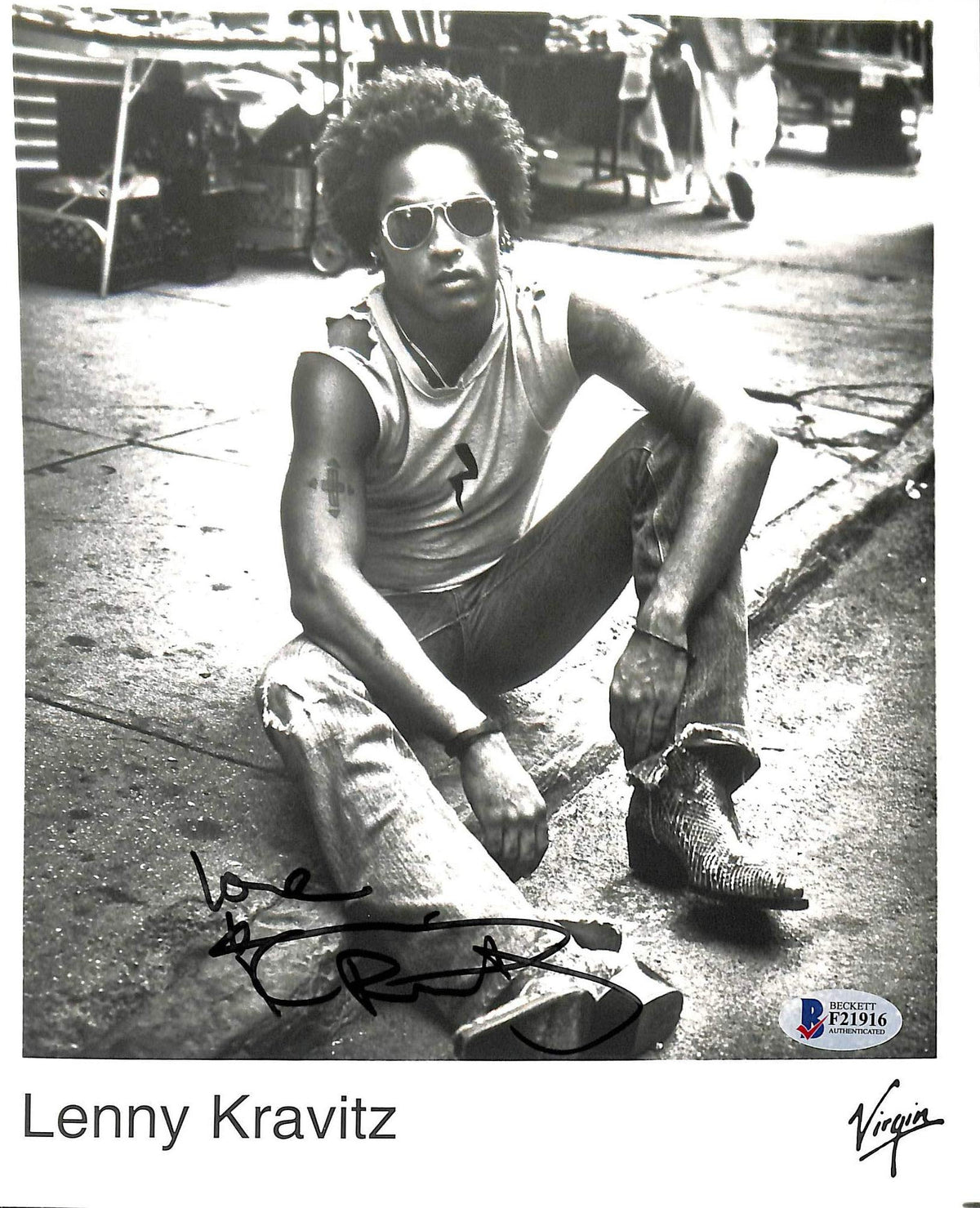 Lenny Kravitz Authentic Signed 8x10 Virgin Music Promotional Photo BAS #F21916