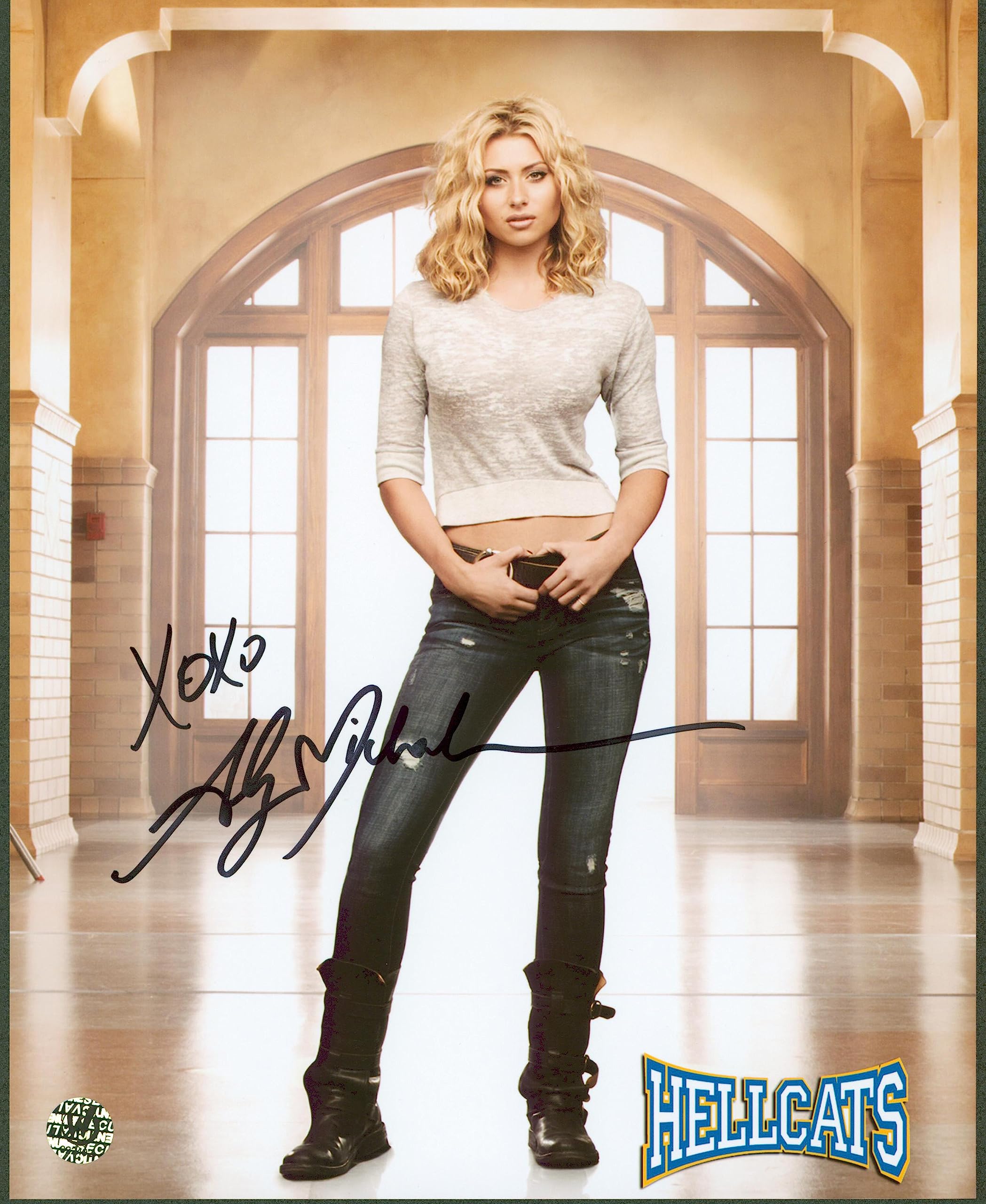 Aly Michalka Hellcats "XOXO" Authentic Signed 8x10 Photo Wizard World