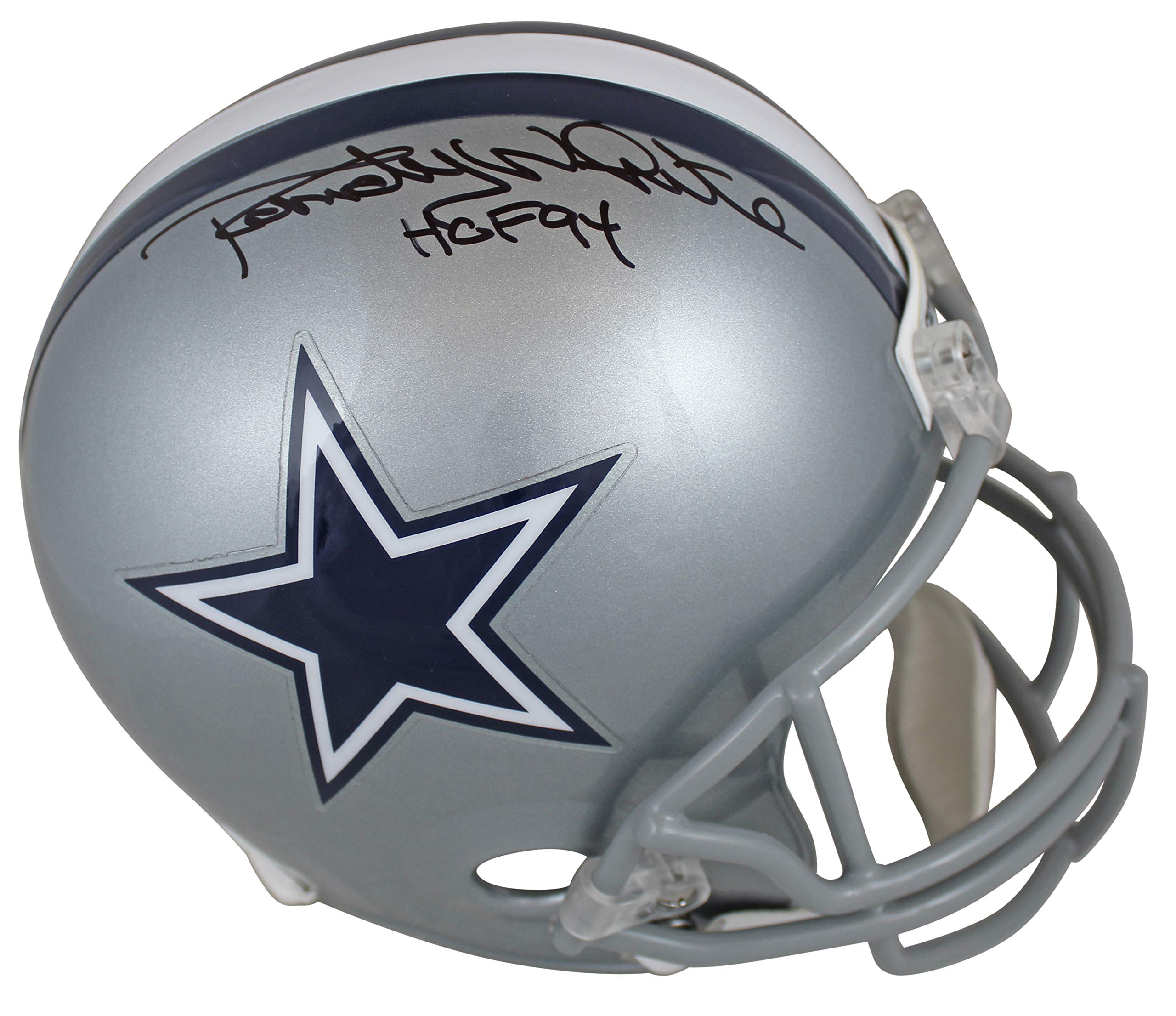 Cowboys Randy White "HOF 94" Signed Silver Full Size Rep Helmet BAS Witnessed