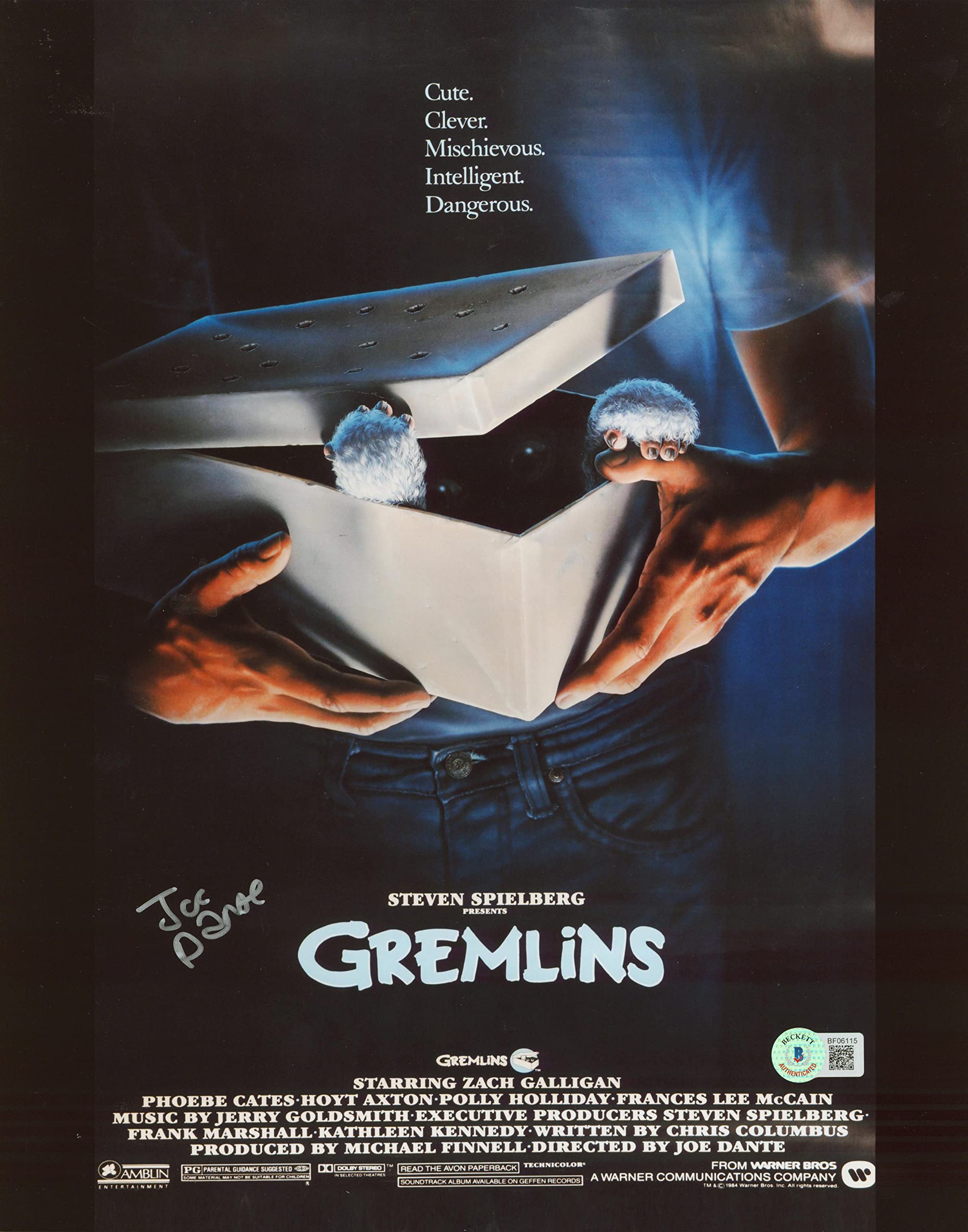 Joe Dante Gremlins Authentic Signed 11x14 Photo Autographed BAS #BF06115