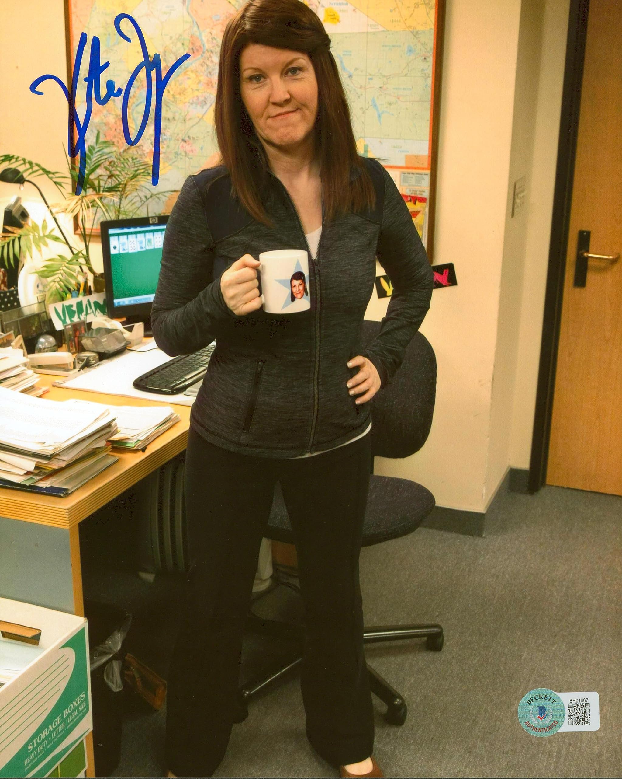 Kate Flannery The Office Authentic Signed 8x10 Photo Autographed BAS #BH01667