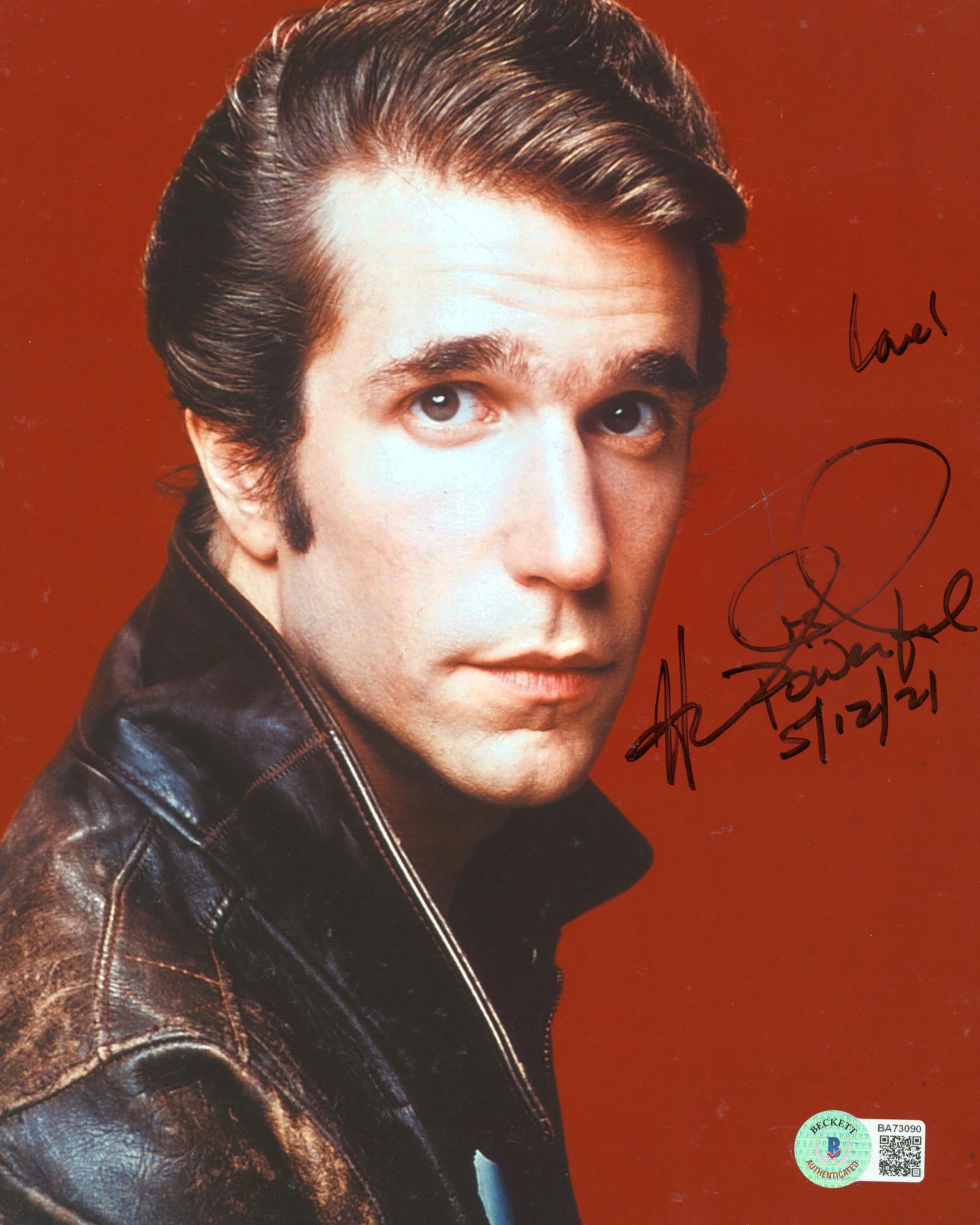 Henry Winkler Happy Days "Love" Authentic Signed 8x10 Photo BAS #BA73090