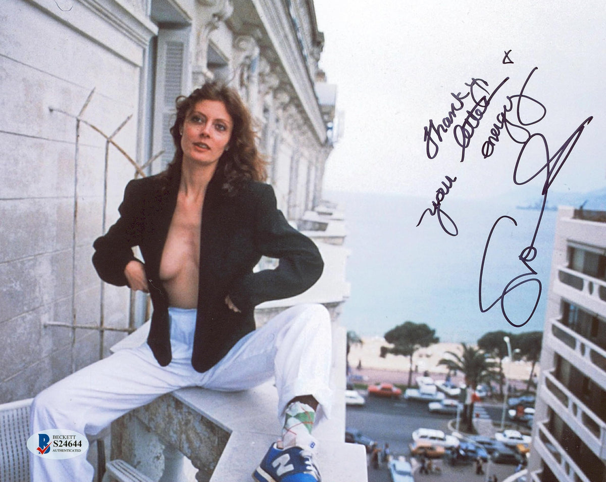 Susan Sarandon Thelma & Louise "Thank You" Signed 8x10 Sexy Photo BAS #S24644