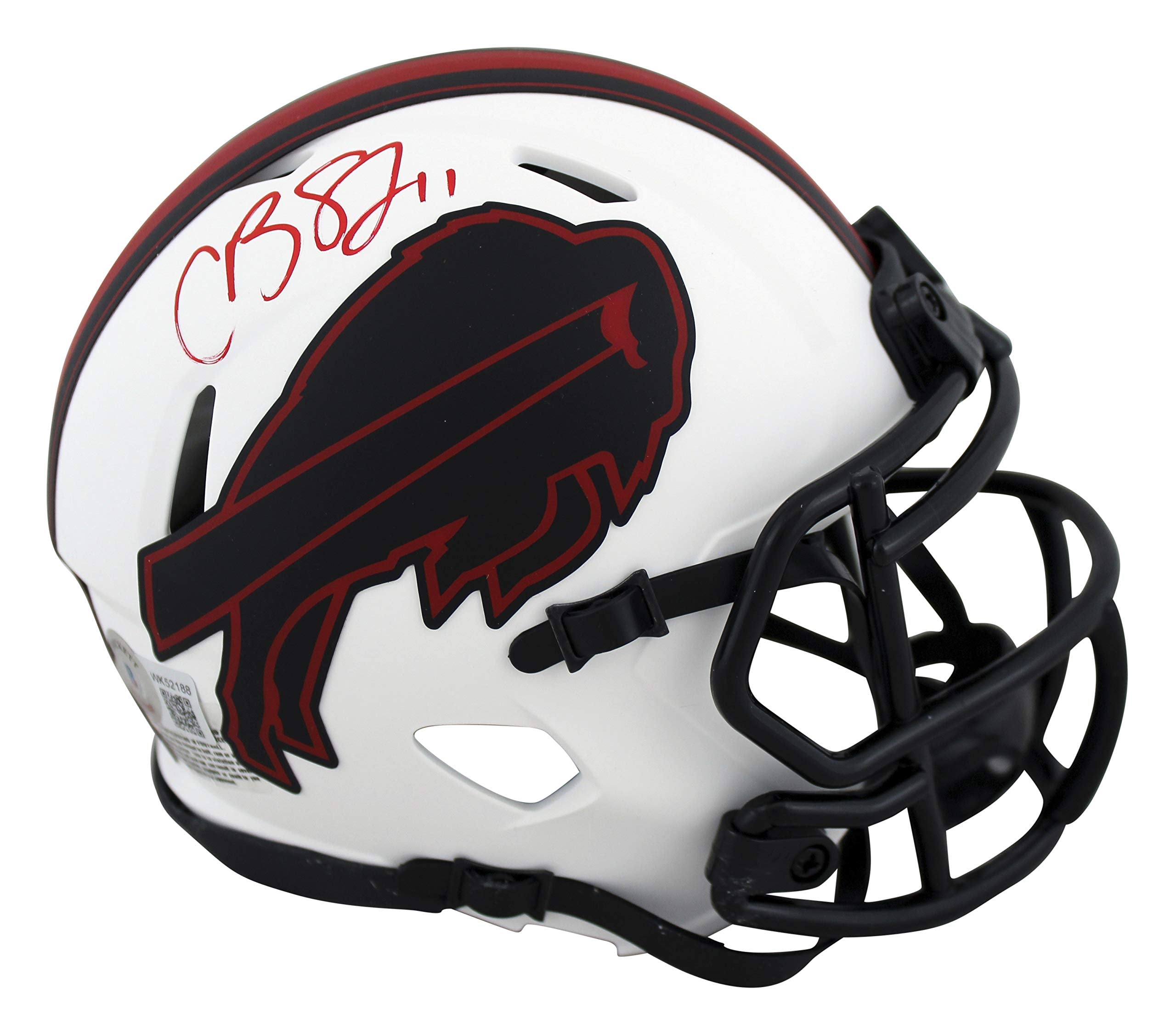 Bills Cole Beasley Authentic Signed Lunar Speed Mini Helmet BAS Witnessed