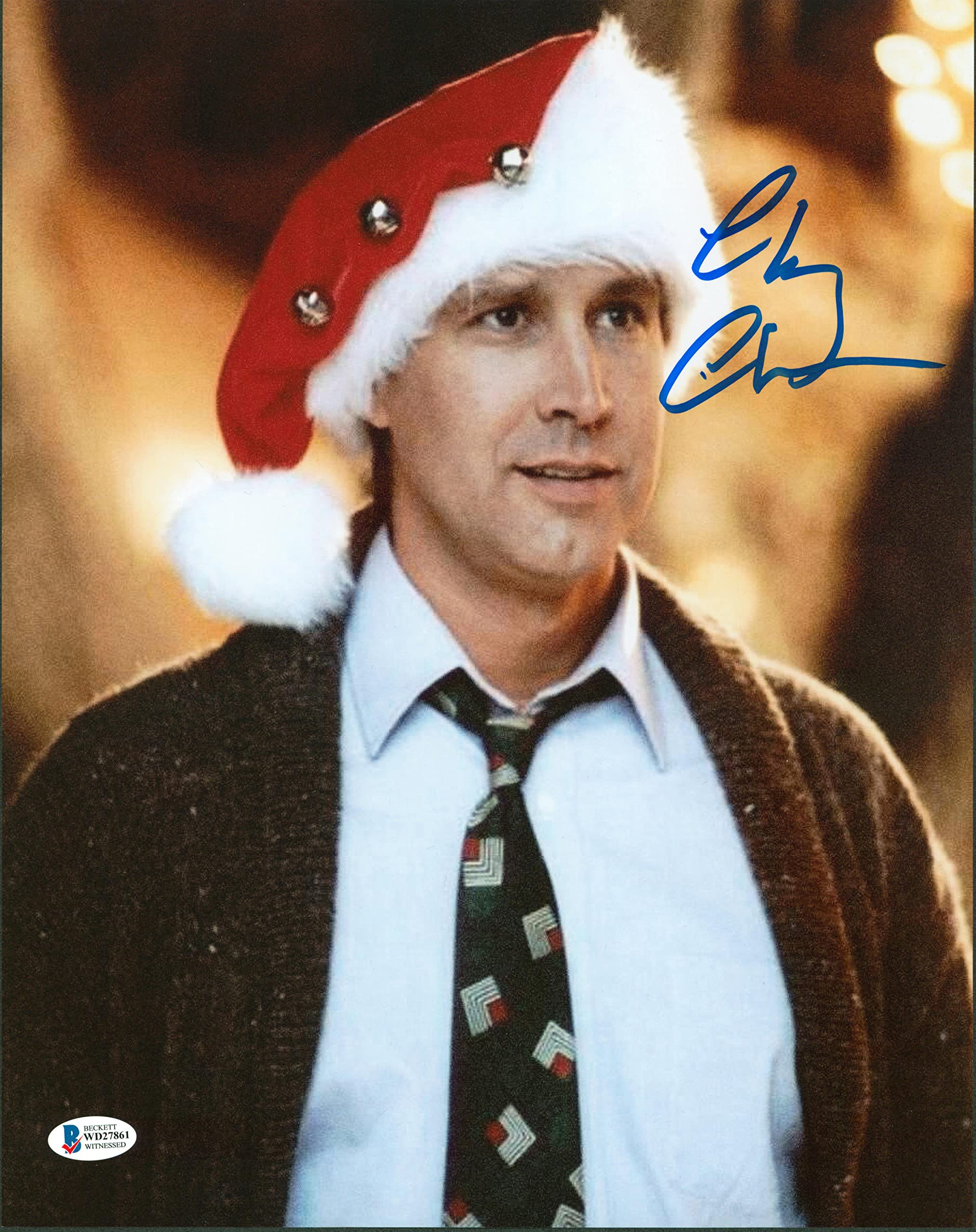 Chevy Chase National Lampoon's Christmas Vacation Signed 11x14 Photo BAS WD27861