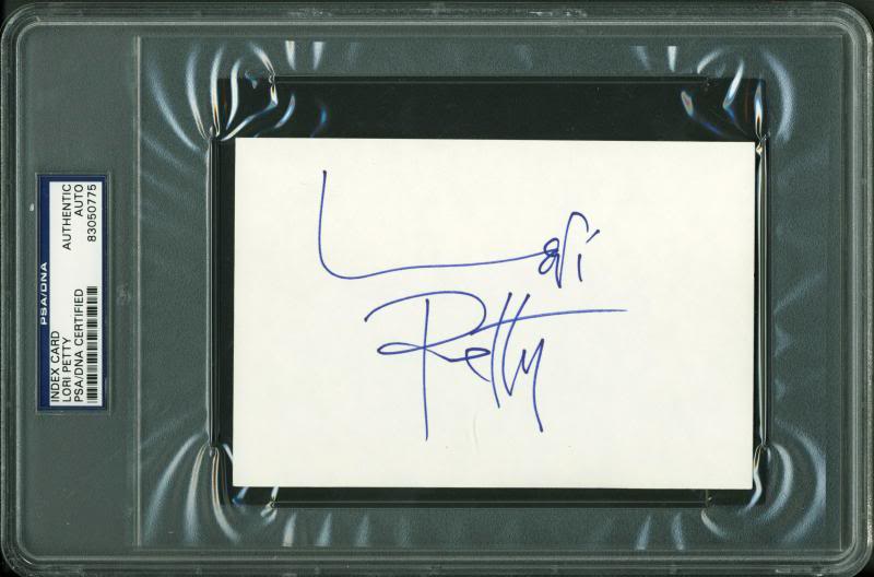 Lori Petty Authentic Signed 4X6 Index Card Autographed PSA/DNA Slabbed