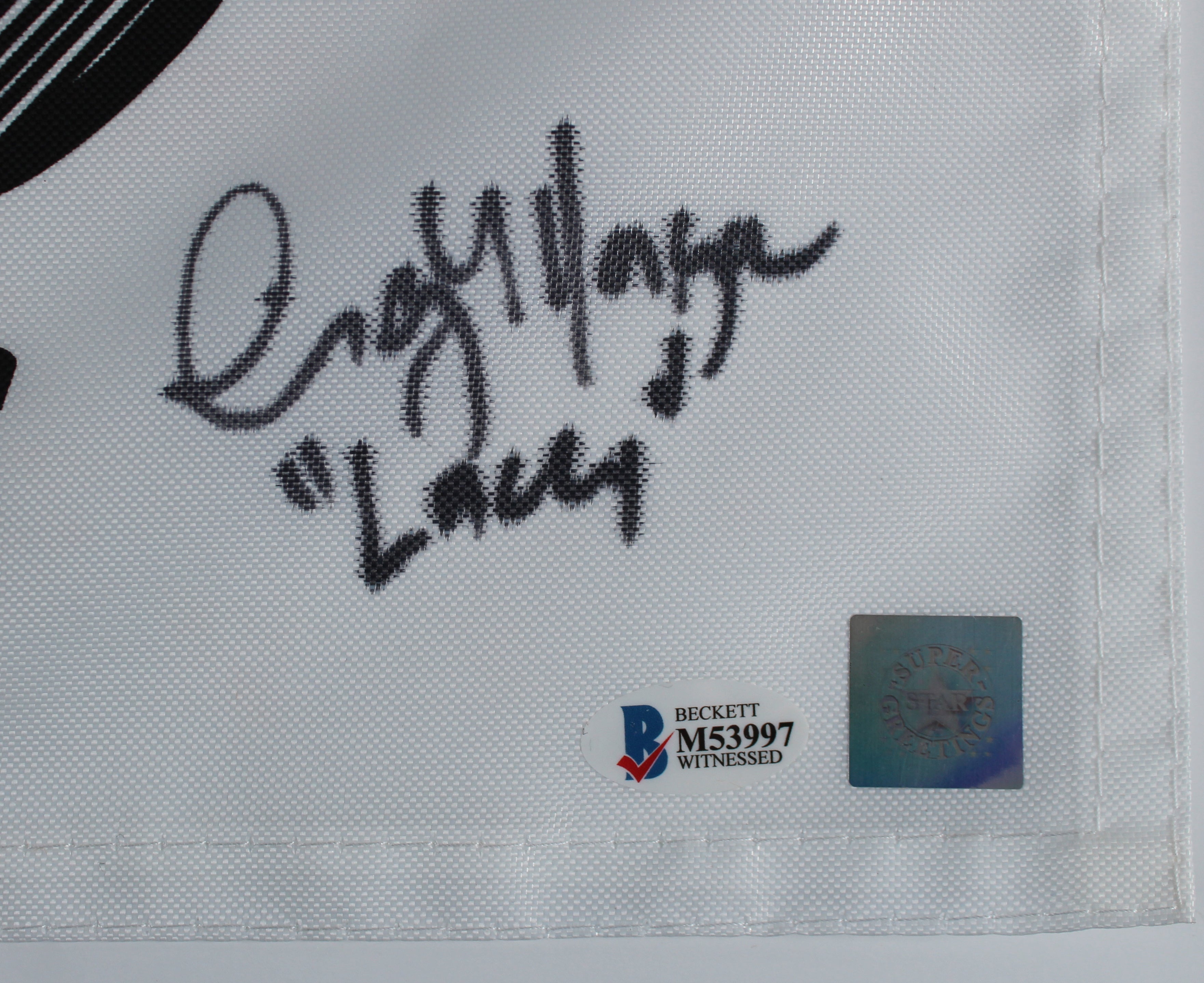 Caddyshack (3) Chase, Morgan & O'Keefe Signed Bushwood CC Flag BAS Wit #M53997