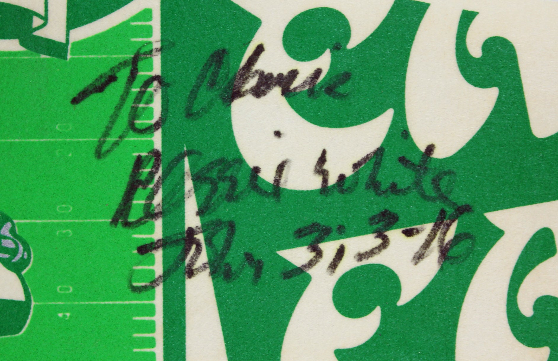 Eagles Reggie White "To Chuck John 3; 3-16" Authentic Signed Pennant JSA #Y68291