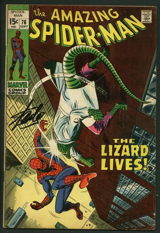 Stan Lee Signed Amazing Spider-Man #76 Comic Book The Lizard Lives PSA #W18803