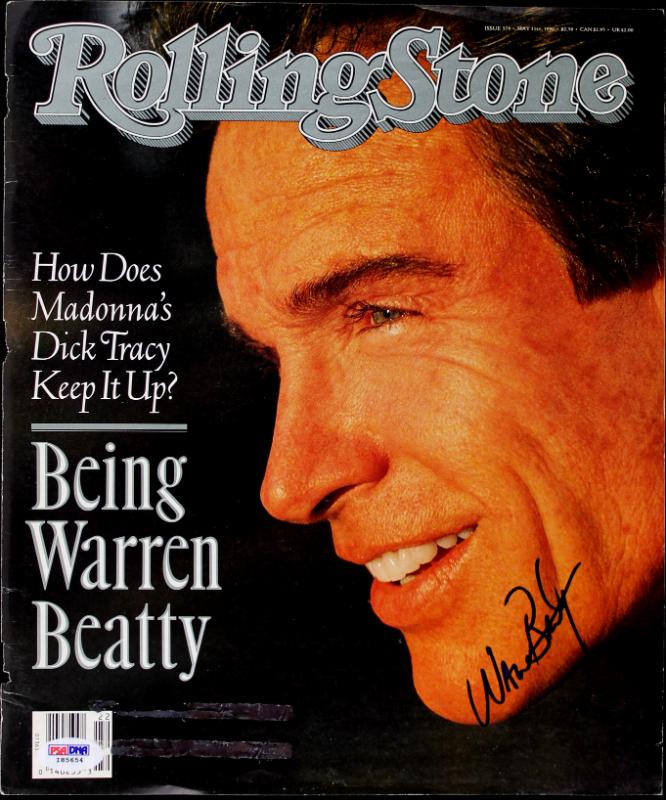 Warren Beatty Authentic Signed Rolling Stone Magazine Cover PSA/DNA #I85654