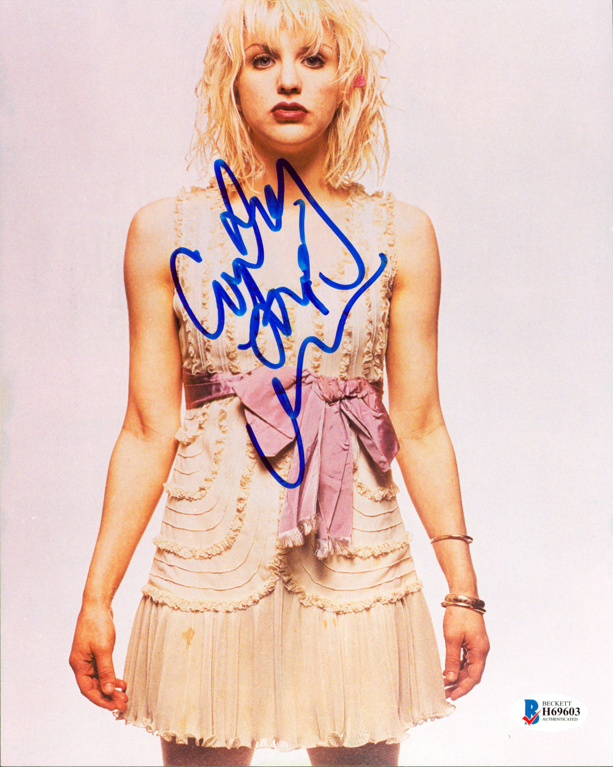Courtney Love Hole Authentic Signed 8x10 Photo Autographed BAS #H69603