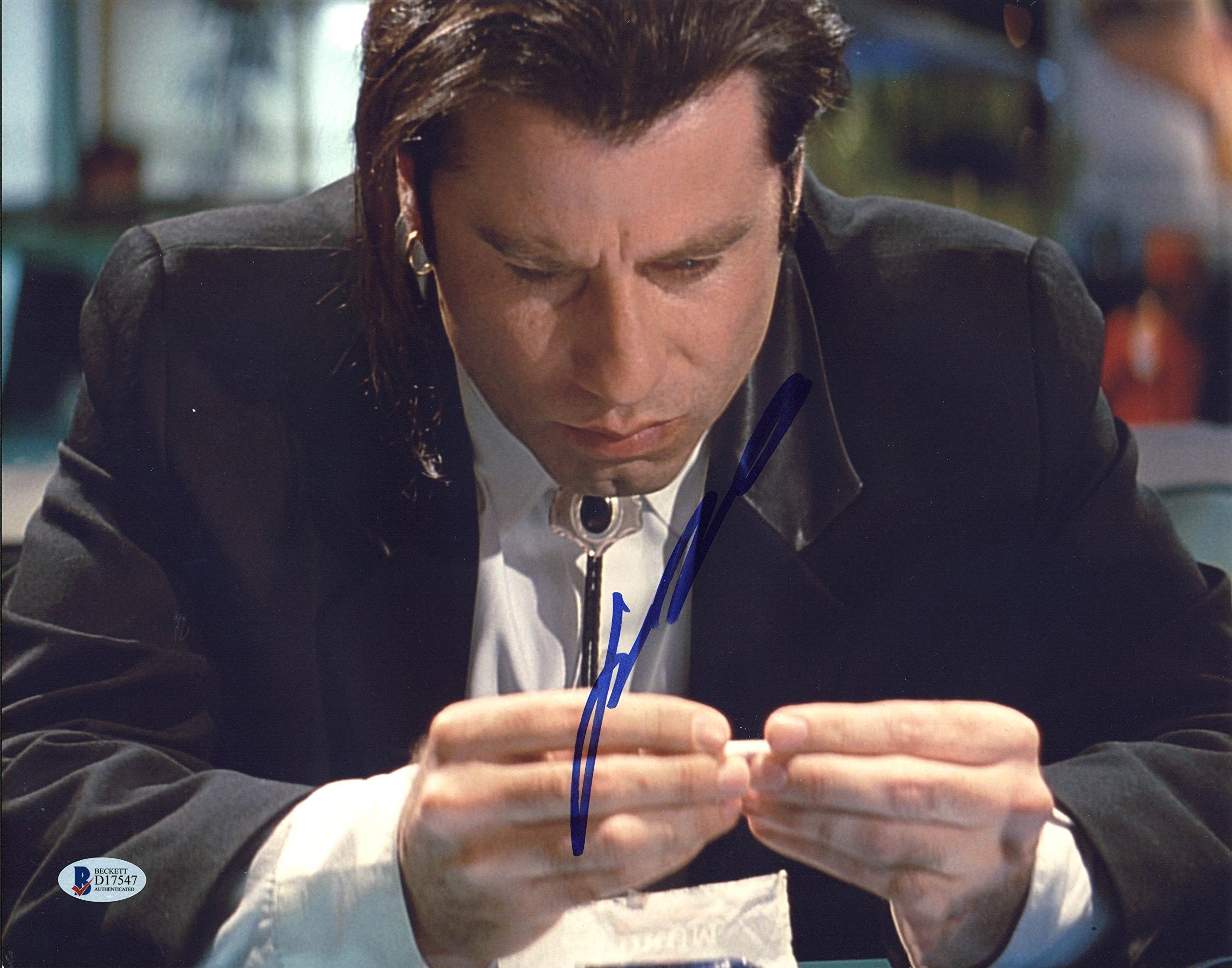 John Travolta Pulp Fiction Authentic Signed 11x14 Photo Autographed BAS #D17547