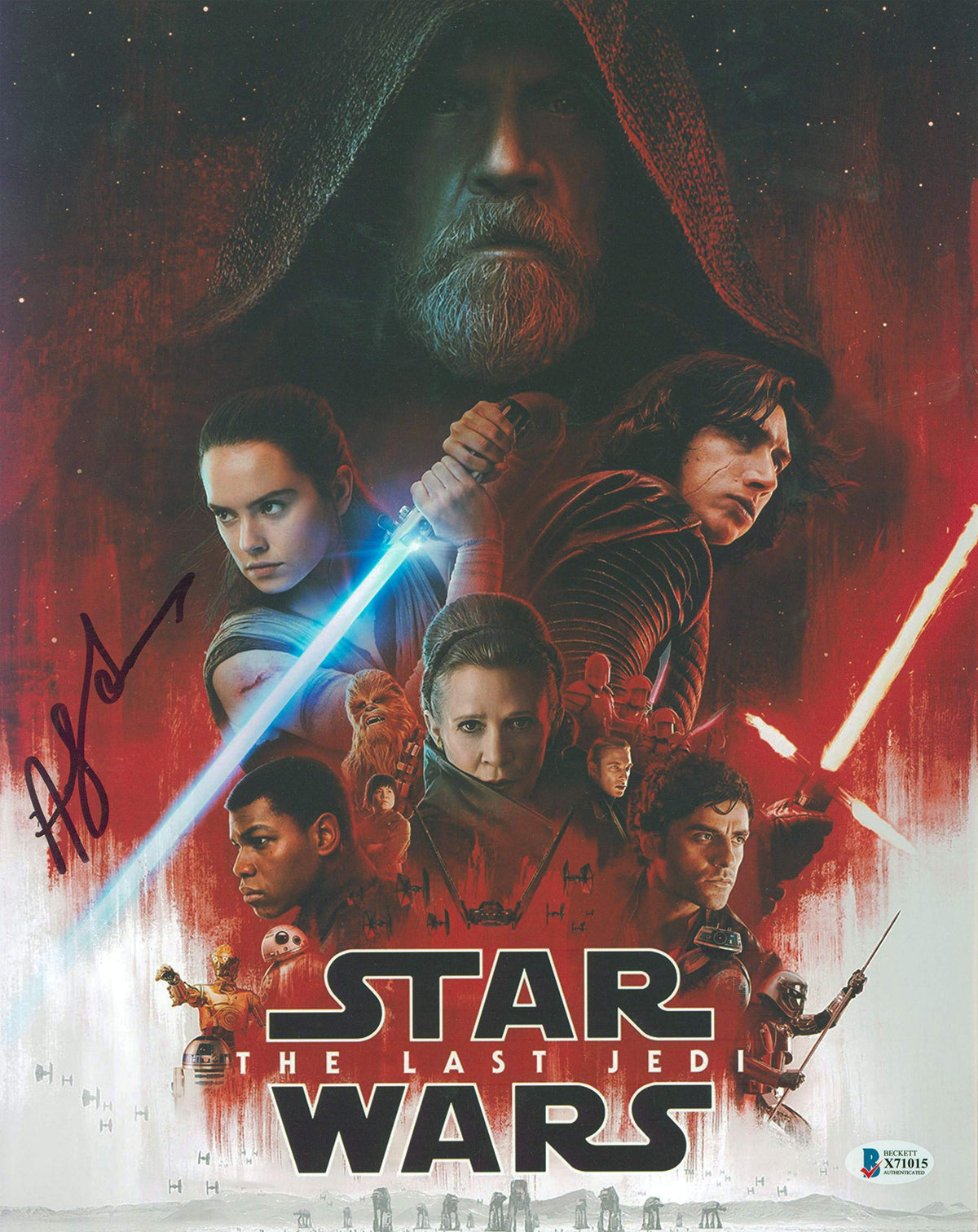 Andy Serkis Star Wars The Last Jedi Authentic Signed 11x14 Photo BAS #X71015