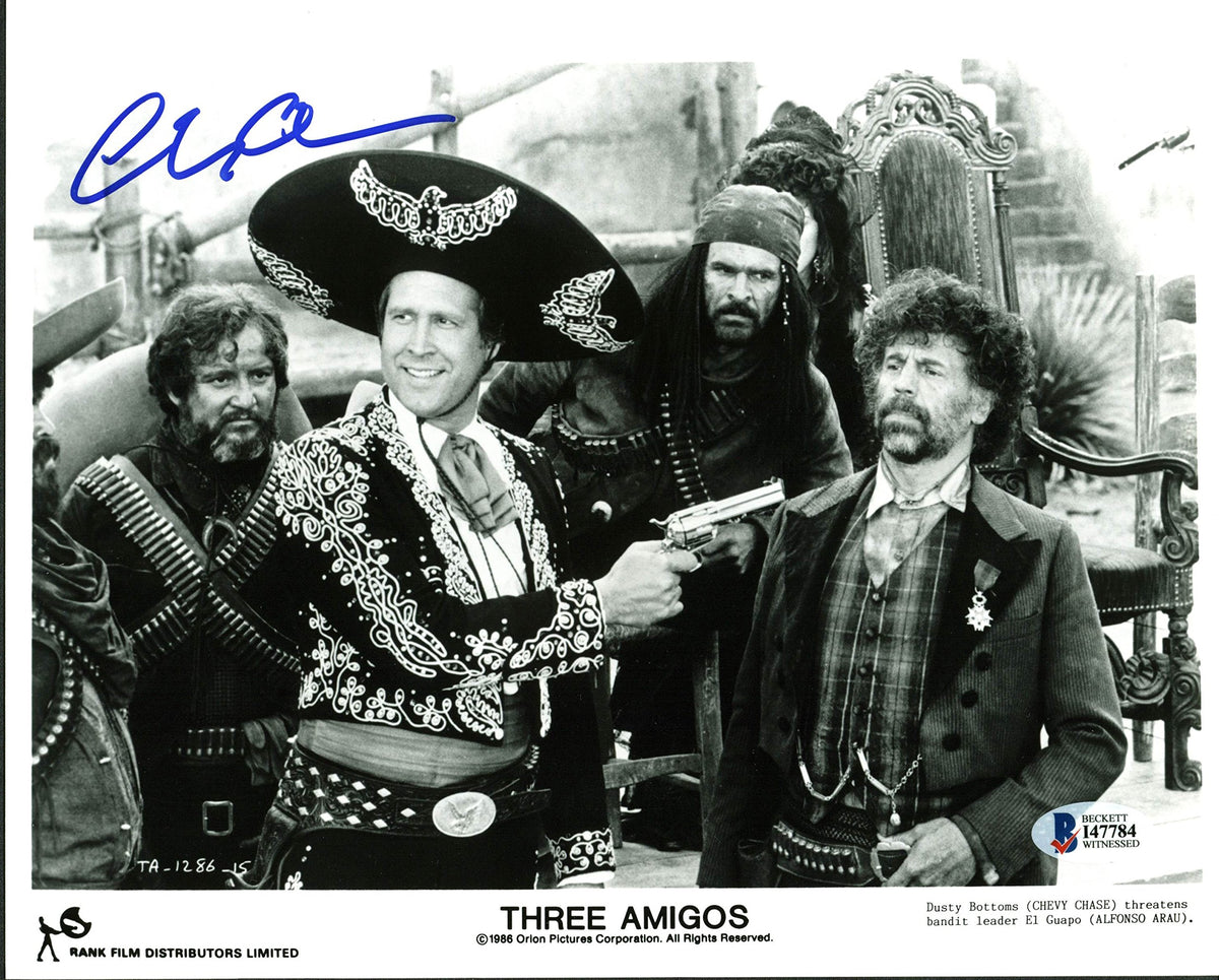 Chevy Chase Three Amigos Authentic Signed 8X10 Promo Photo BAS Witnessed #I47784