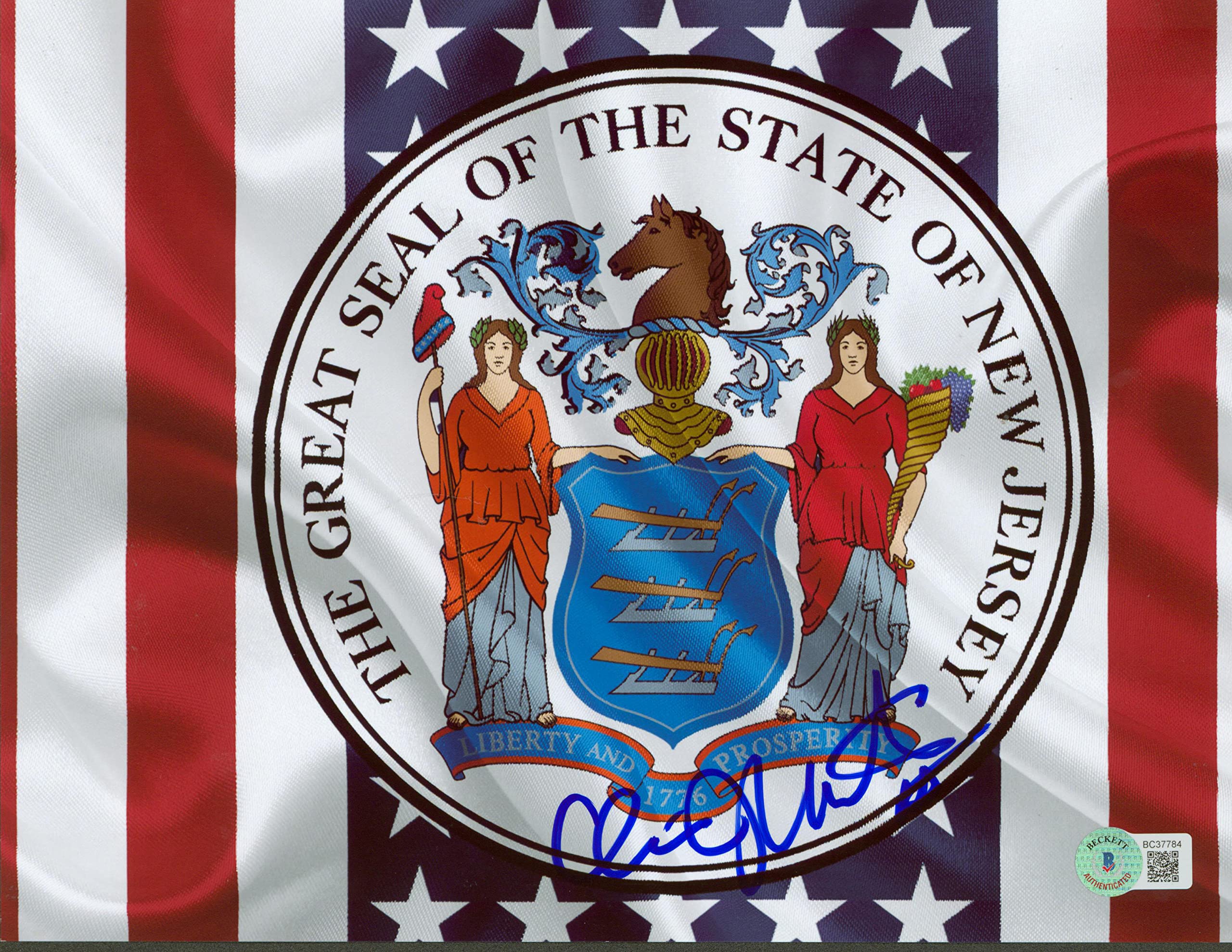 Chris Christie Authentic Signed 8.5x11 Photo Autographed BAS #BC37784