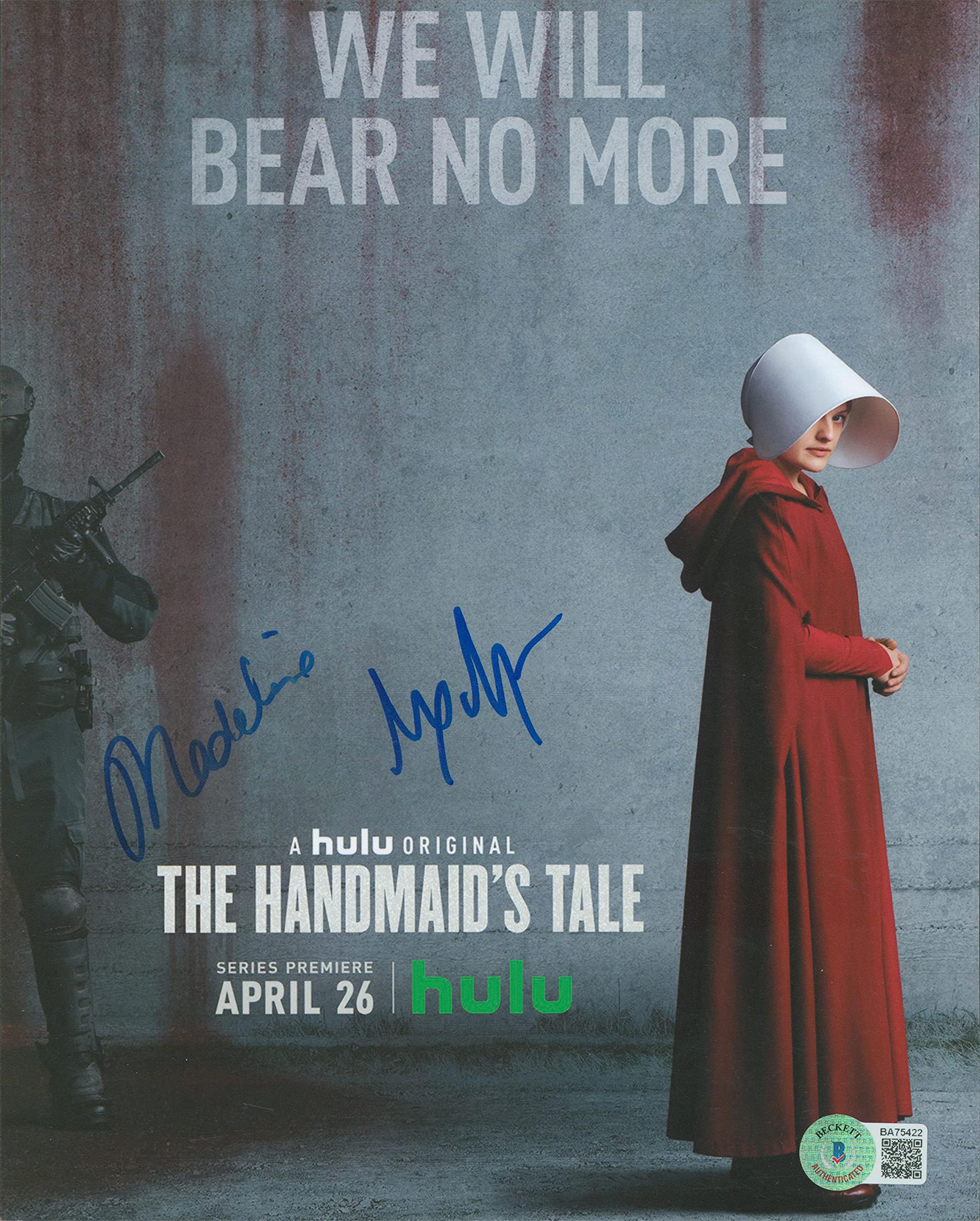 Madeline Brewer & Max Minghella The Handmaid's Tale Signed 8x10 Photo BAS