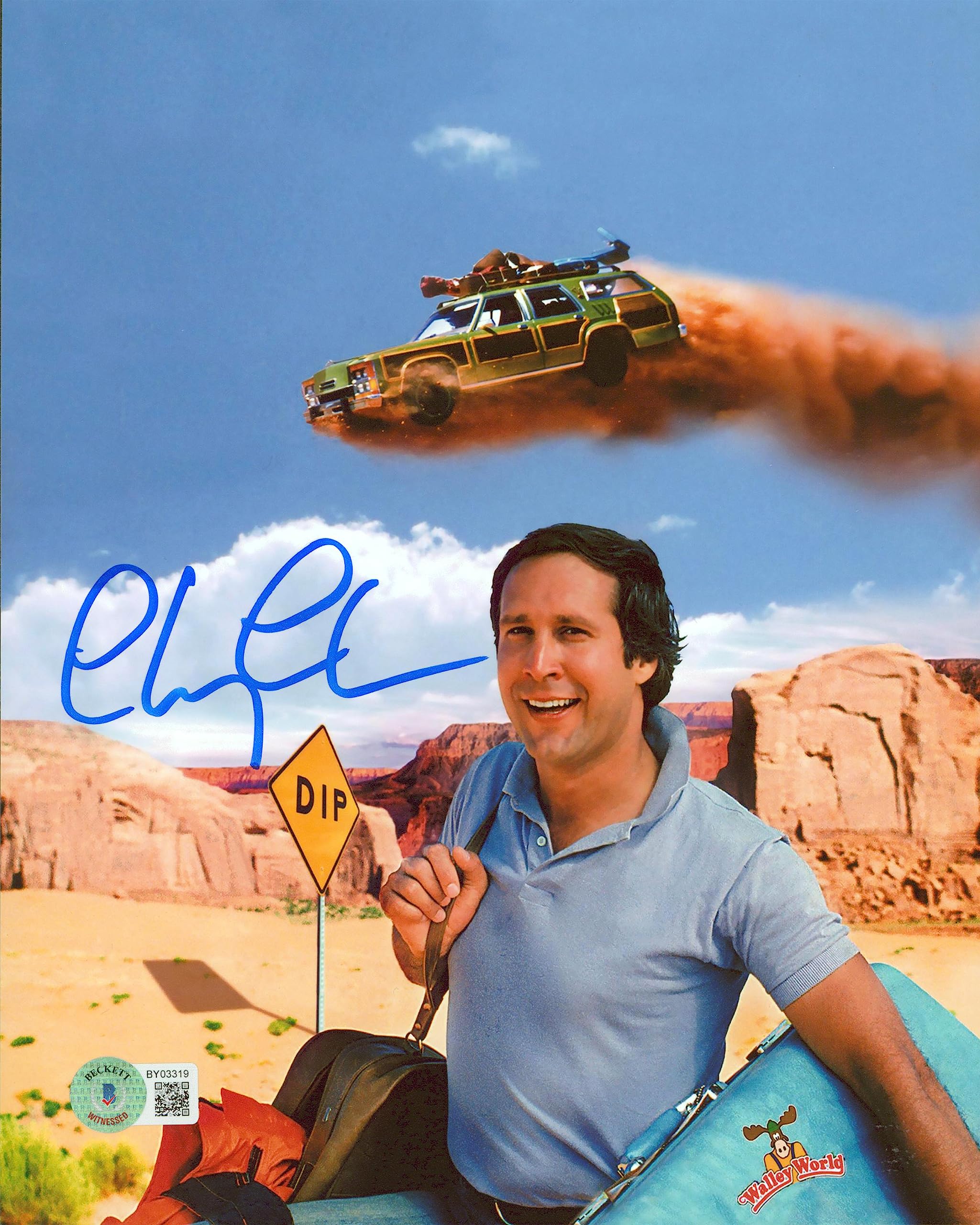 Chevy Chase Vacation Authentic Signed 8x10 Vertical Desert Photo BAS Witnessed