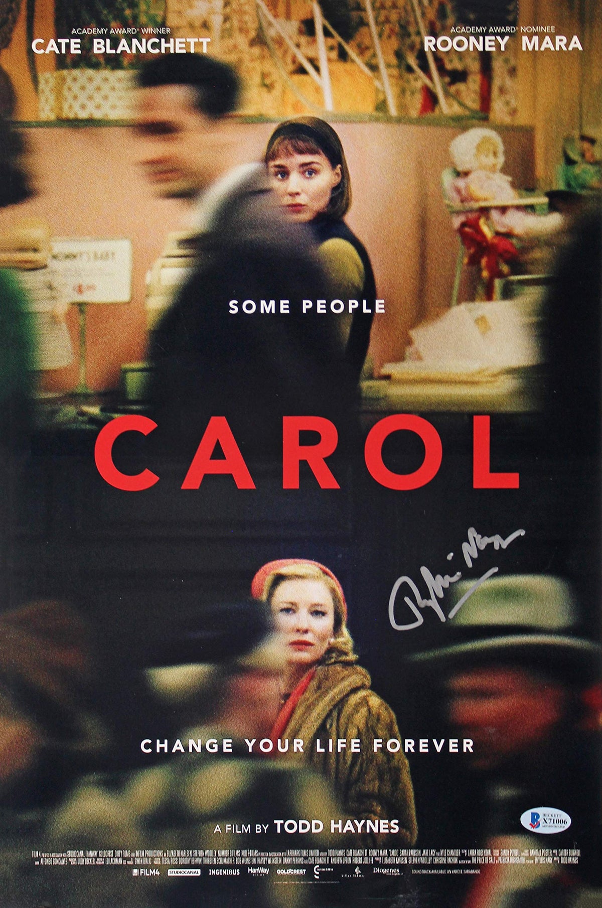 Phyllis Nagy Carol Authentic Signed 12x18 Photo Autographed BAS #X71006