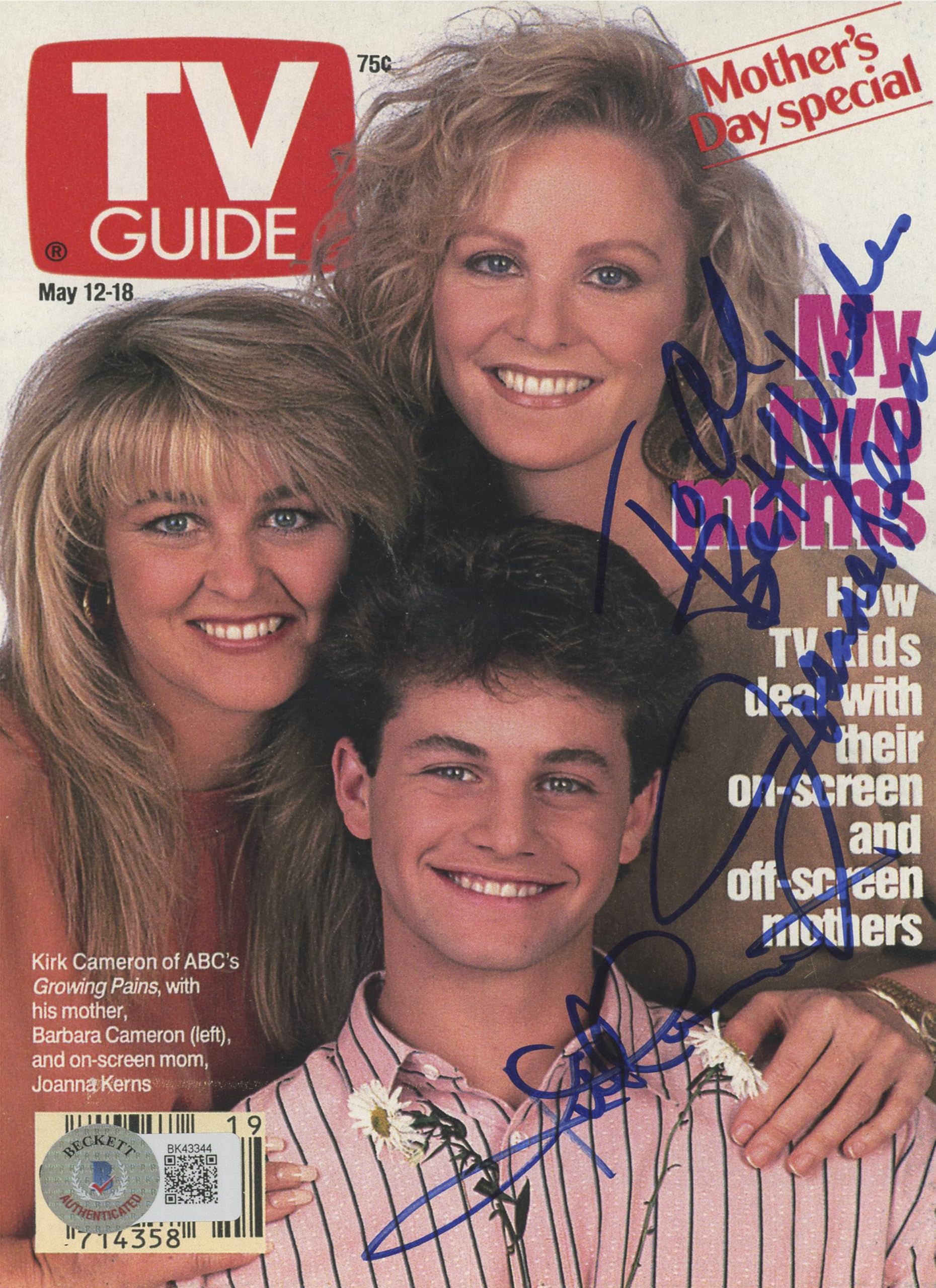 Joanna Kerns & Kirk Cameron "To Al" Signed 5x7.5 Magazine Page BAS #BK43344