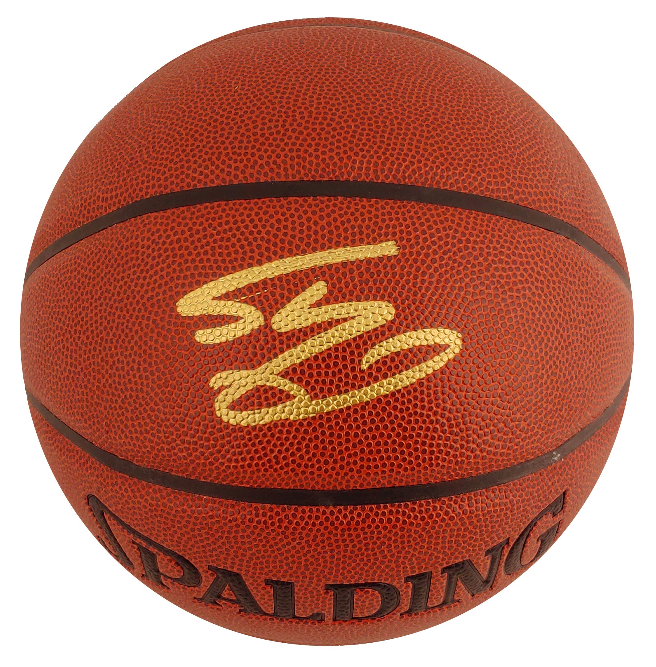 Lakers Shaquille O'Neal Authentic Signed Brown Spalding Tack Soft Basketball BAS