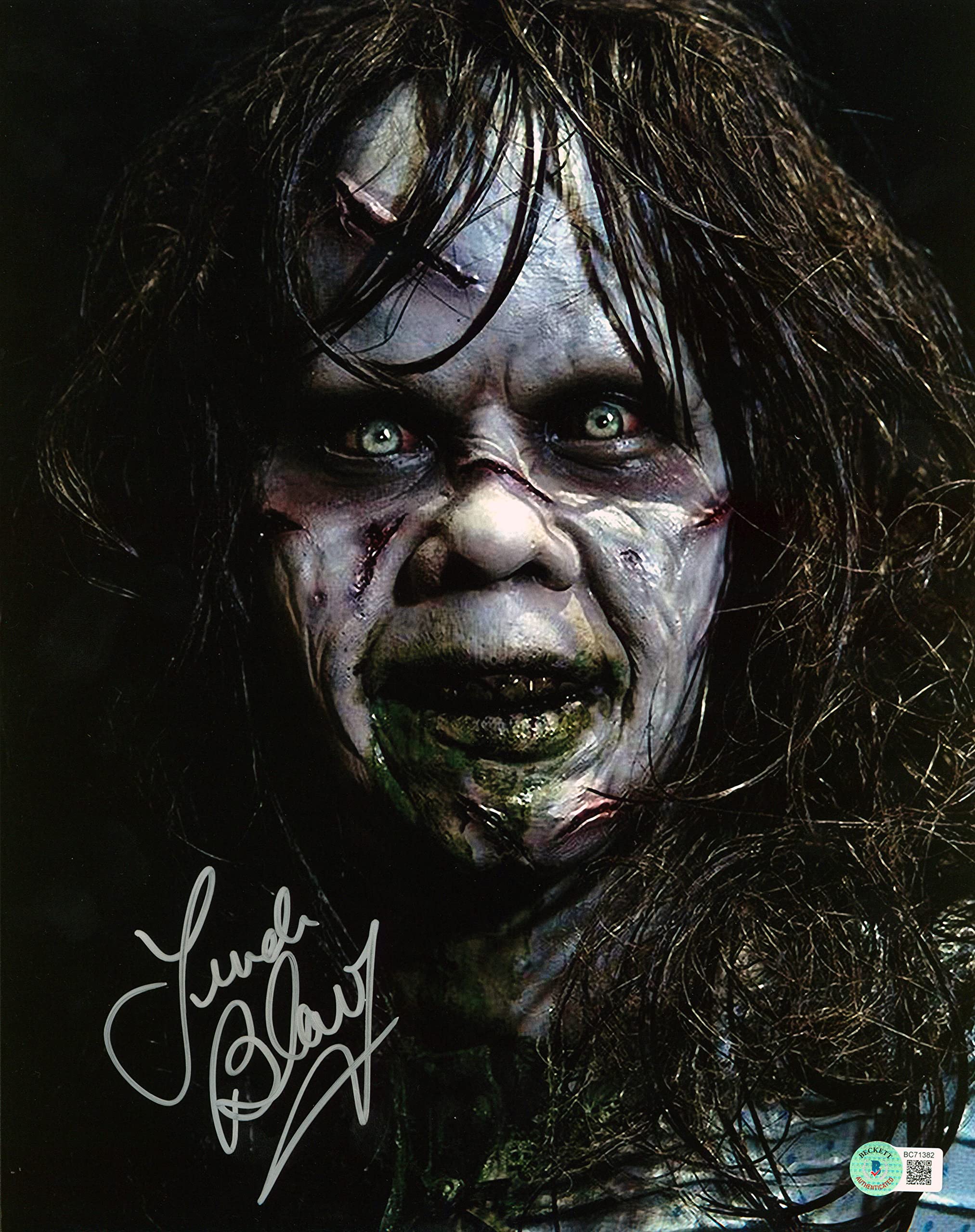 Linda Blair The Exorcist Authentic Signed 11x14 Vertical Face Photo BAS
