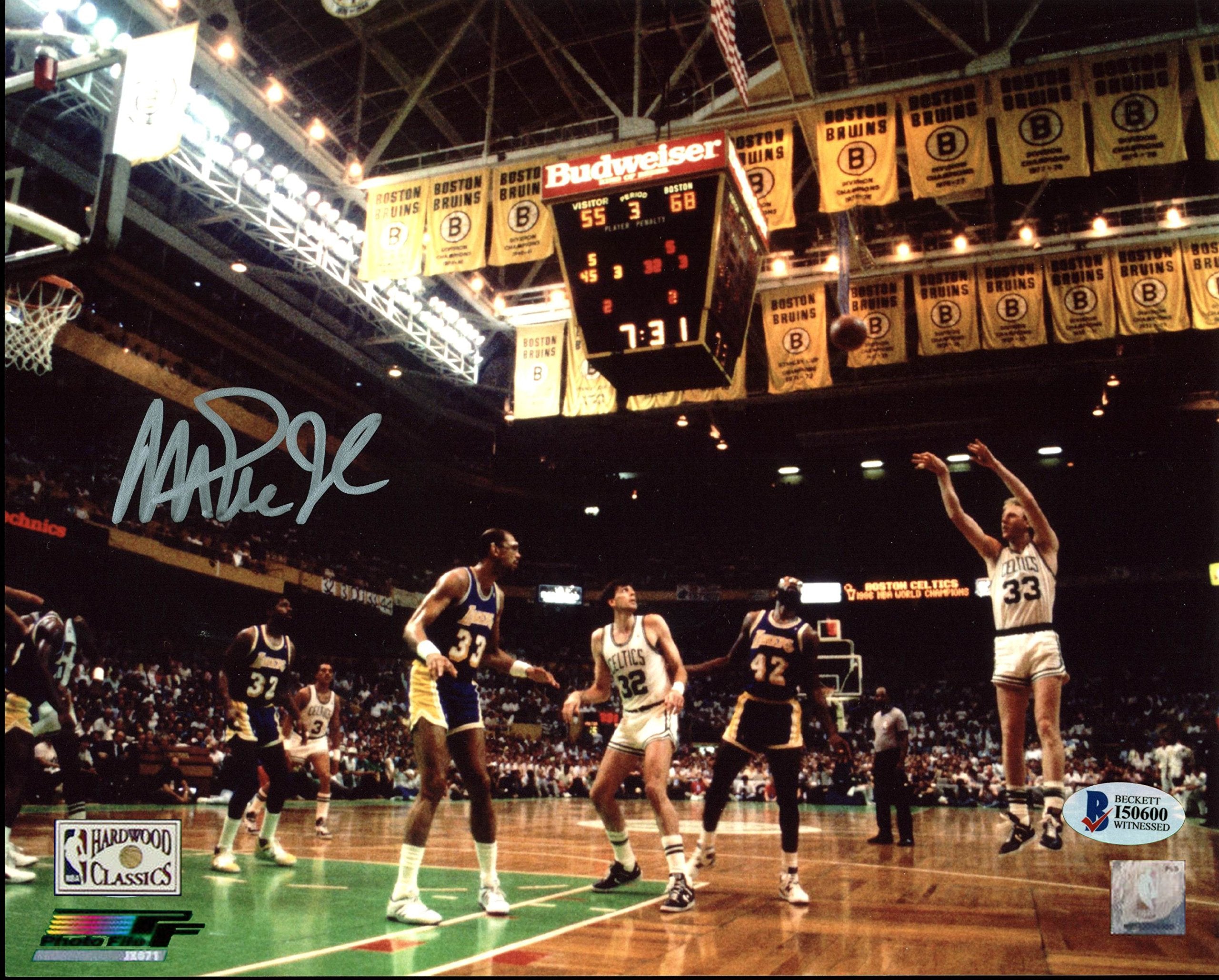 Lakers Magic Johnson Authentic Signed 8X10 1987 Finals Photo BAS Witnessed 5