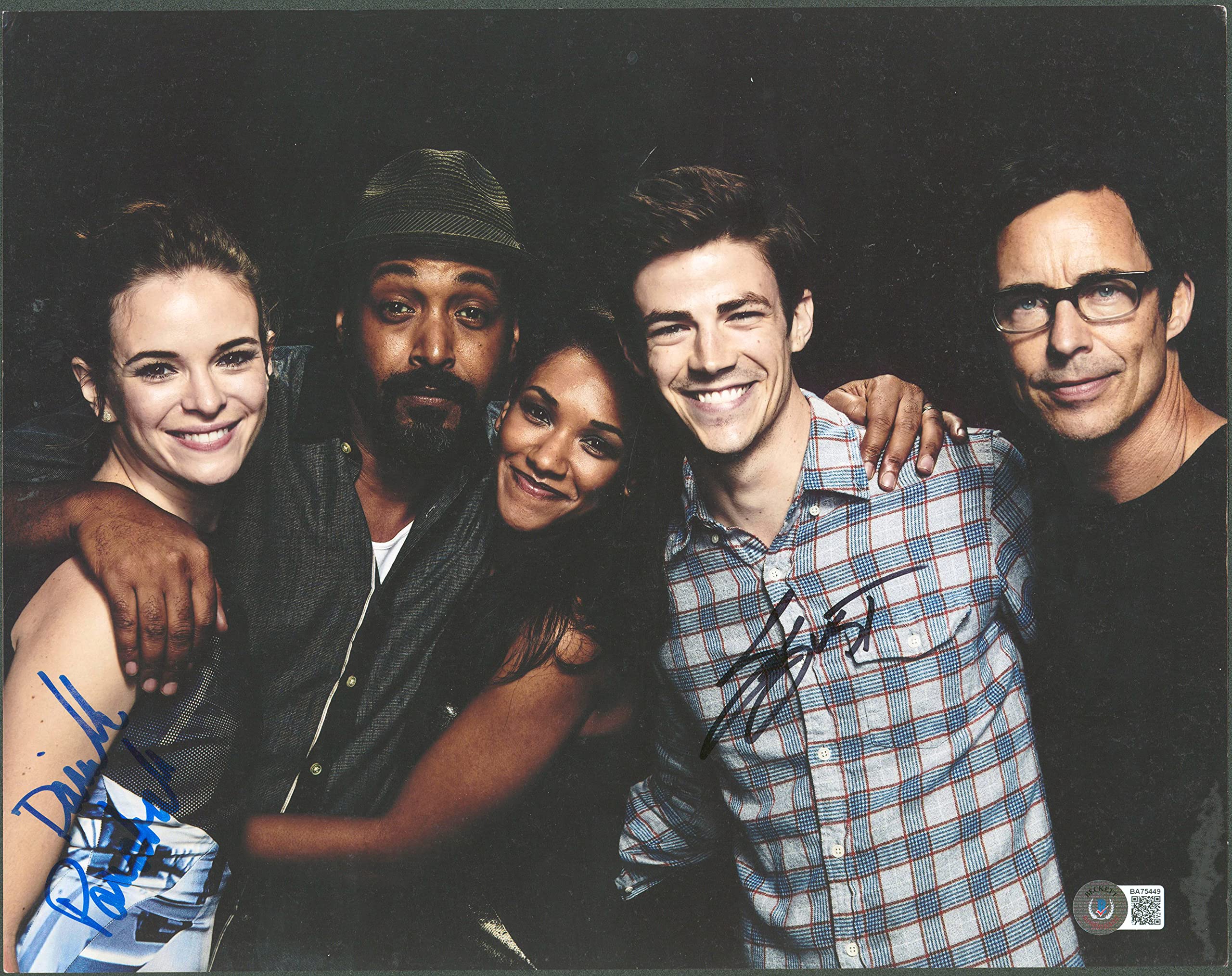 Grant Gustin & Danielle Panabaker The Flash Signed 11x14 Photo BAS #BA75449