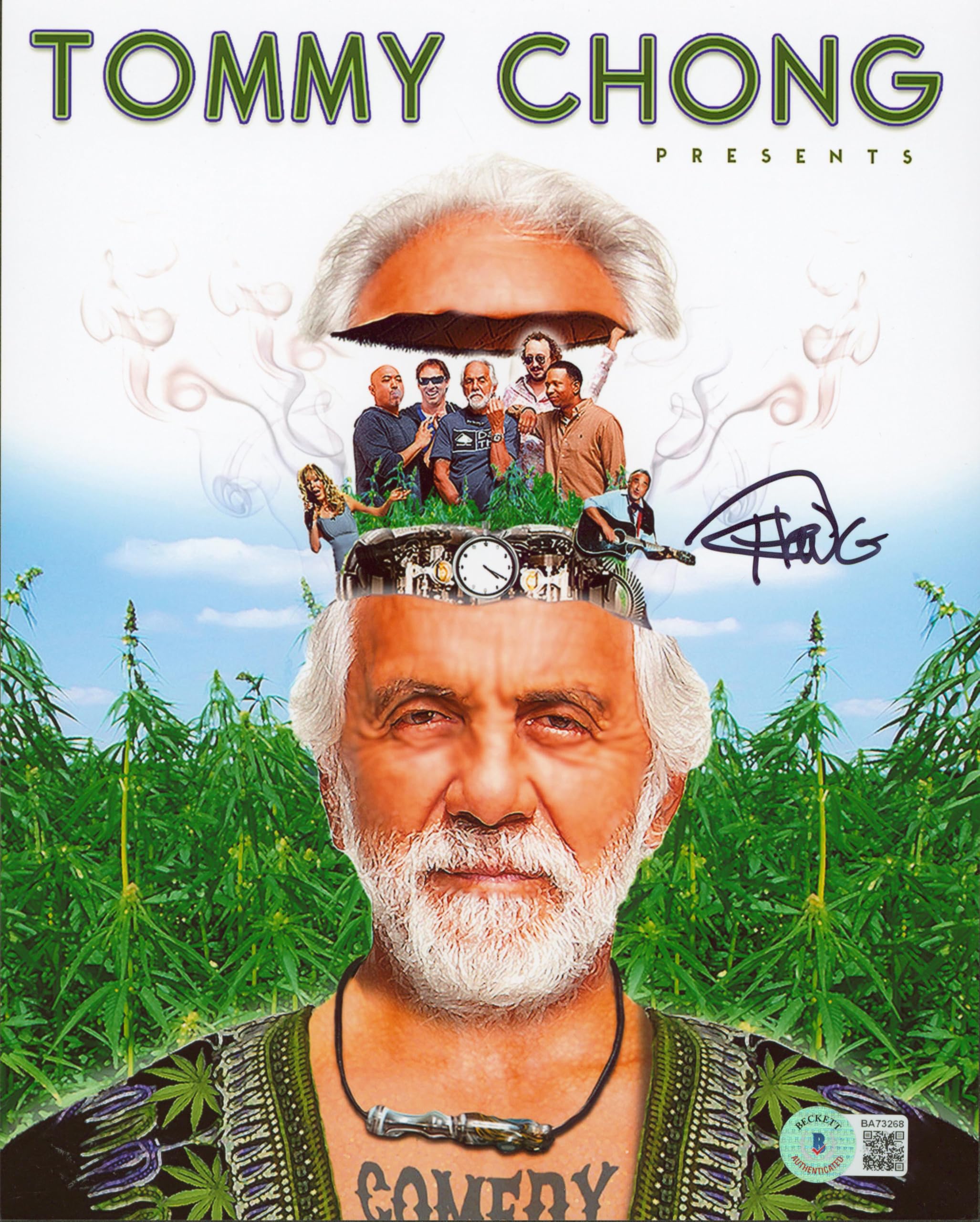 Tommy Chong Comedy At 420 Authentic Signed 8x10 Photo Autographed BAS #BA73268