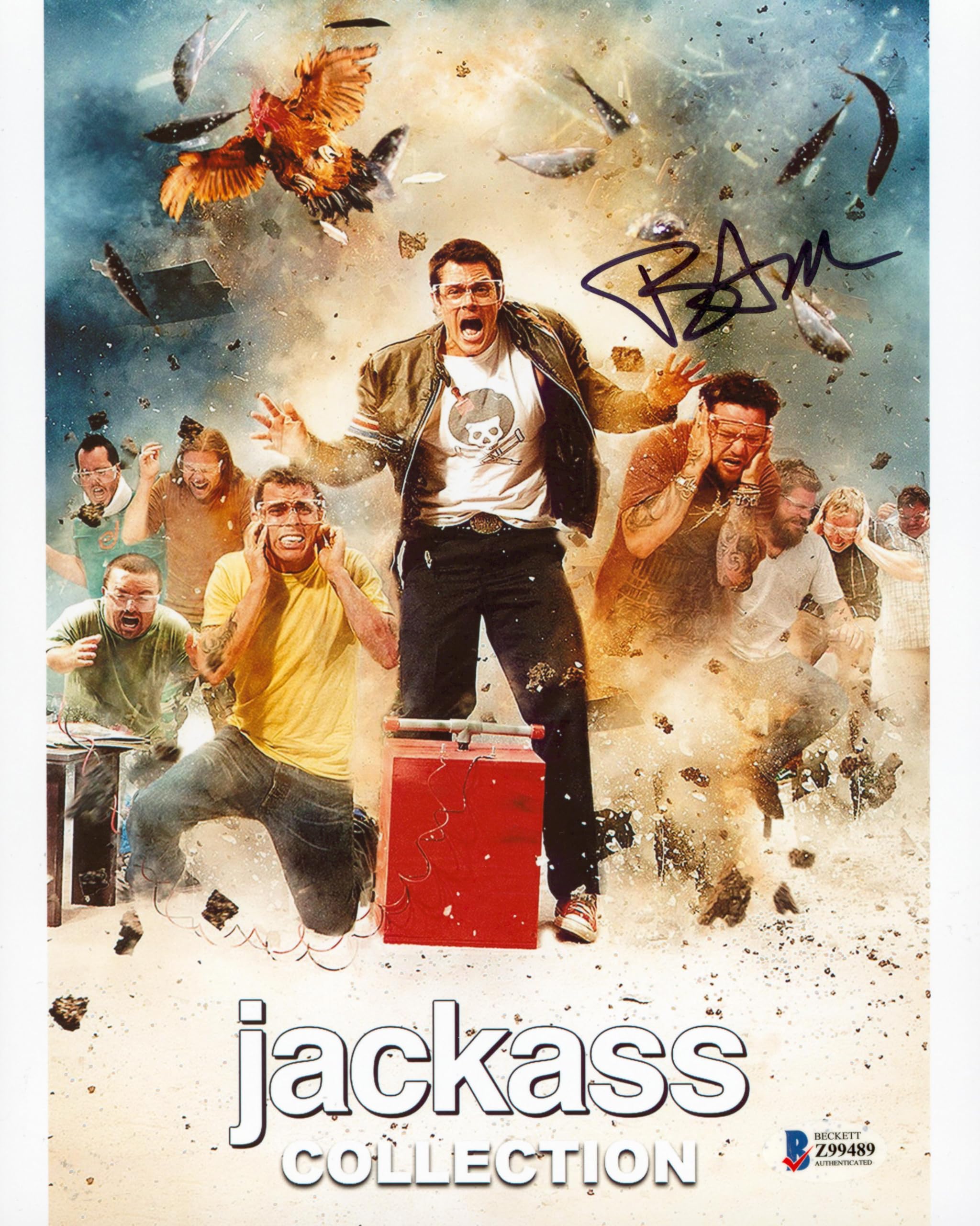 Bam Margera Jackass Authentic Signed 8x10 Photo Autographed BAS #Z99489
