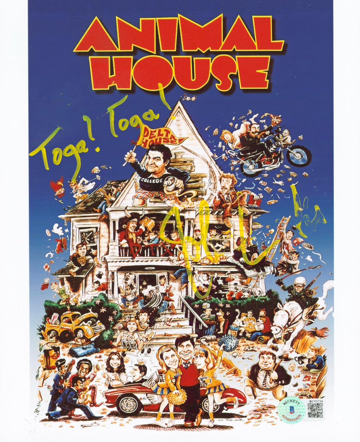 John Landis Animal House "Toga! Toga!" Authentic Signed 8x10 Photo BAS #BC13734