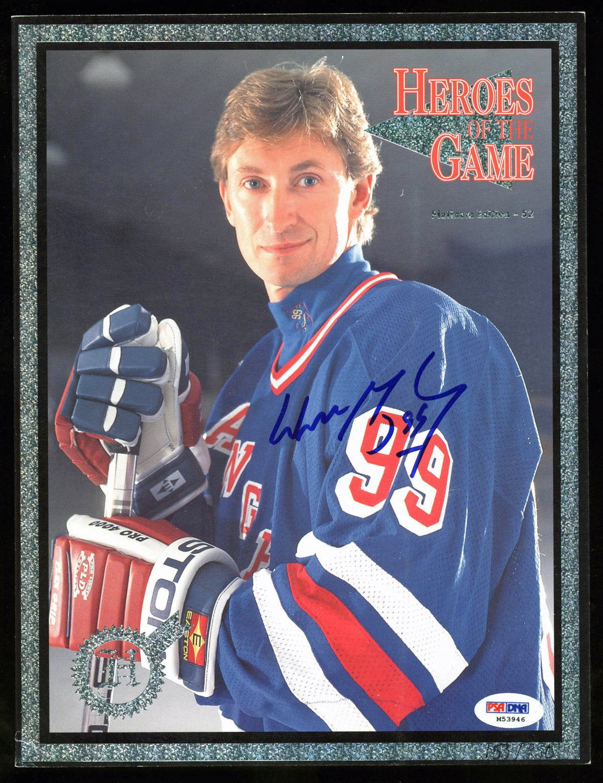 Rangers Wayne Gretzky Signed Heroes of the Game Magazine #153/850 PSA #M53946