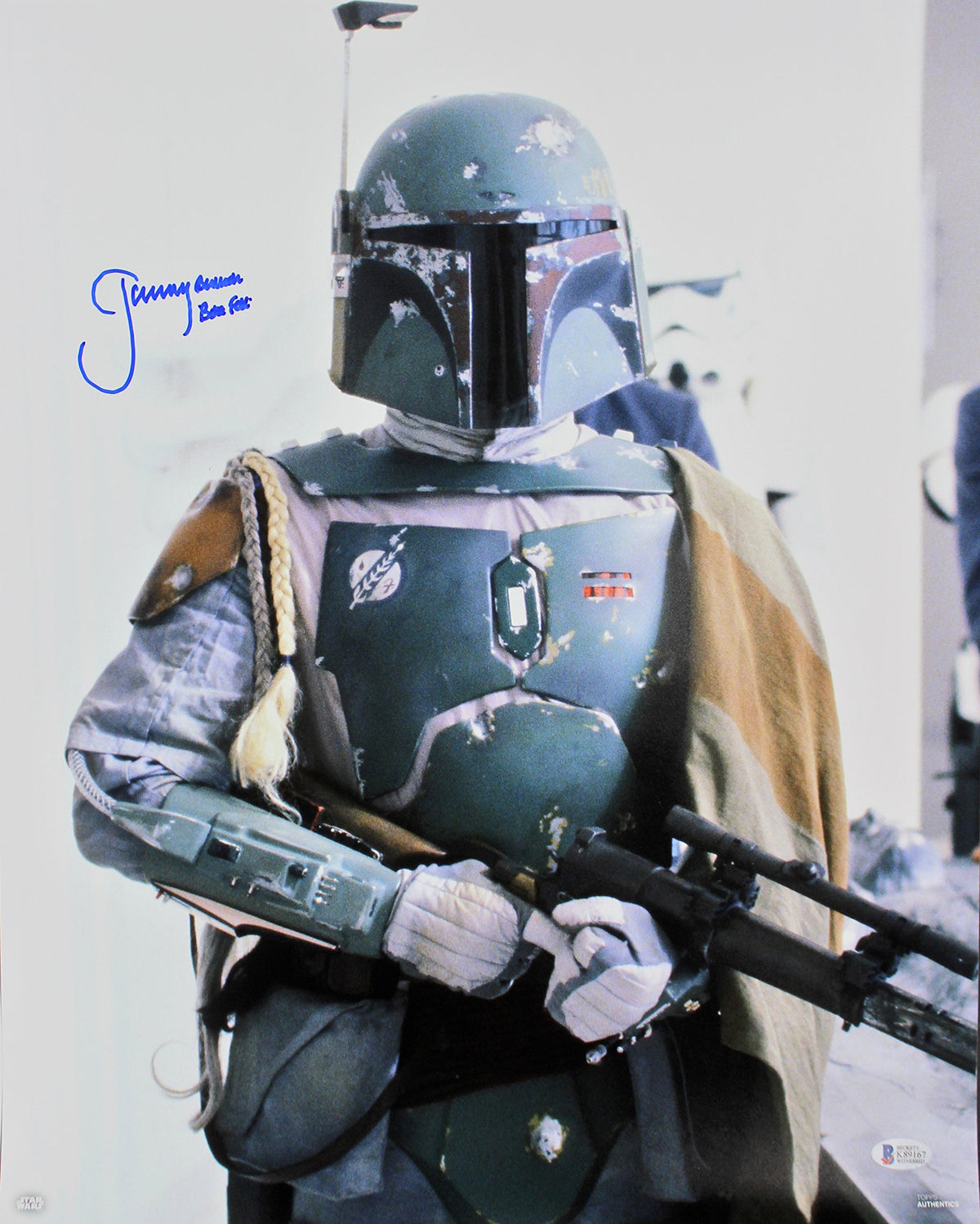Jeremy Bulloch Star Wars Boba Fett Signed 16x20 Licensed Topps Photo BAS Wit 2
