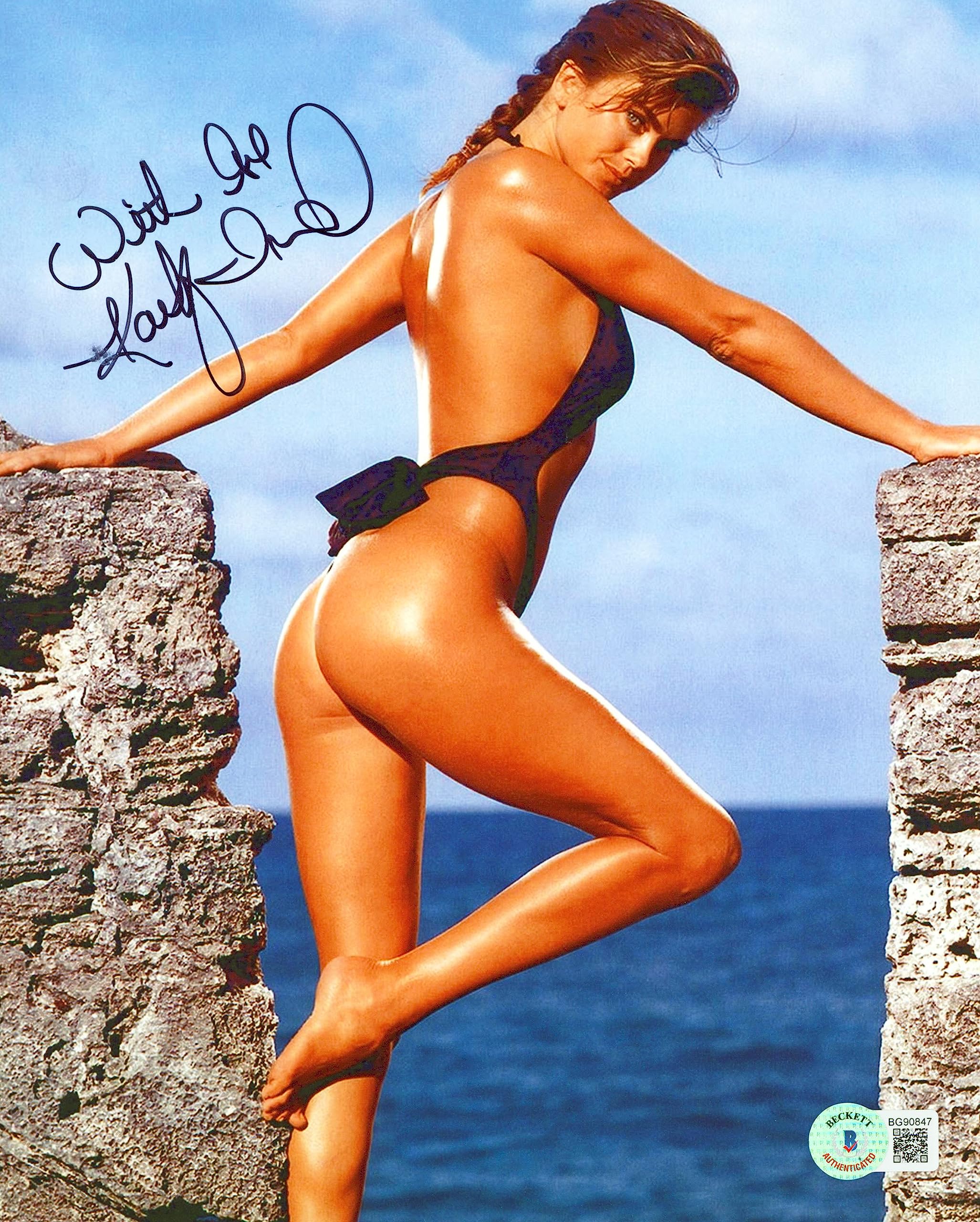 Kathy Ireland "With Love" Authentic Signed 8x10 Sexy Photo BAS #BG90847