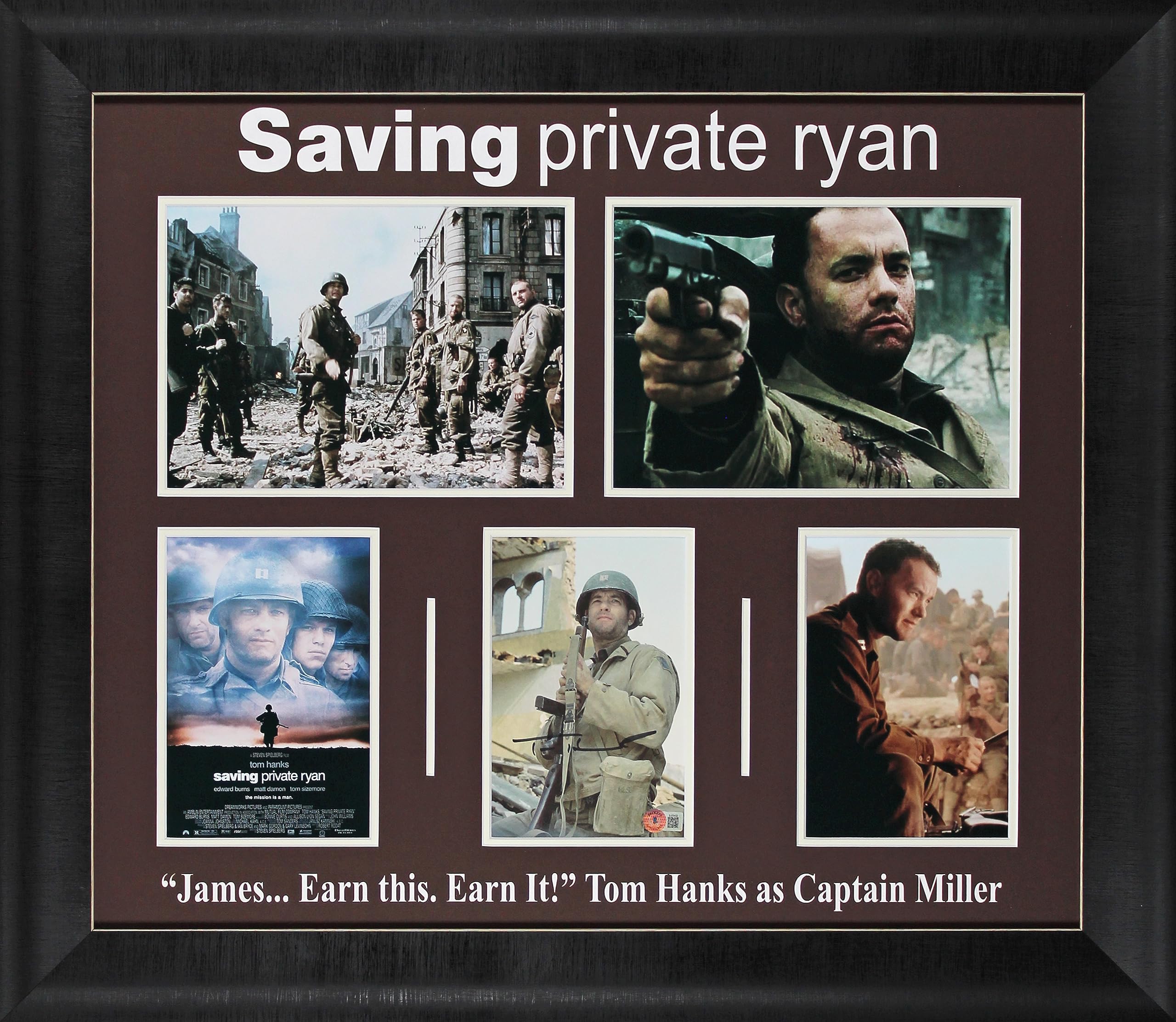 Tom Hanks Saving Private Ryan Authentic Signed Framed Display Autographed BAS