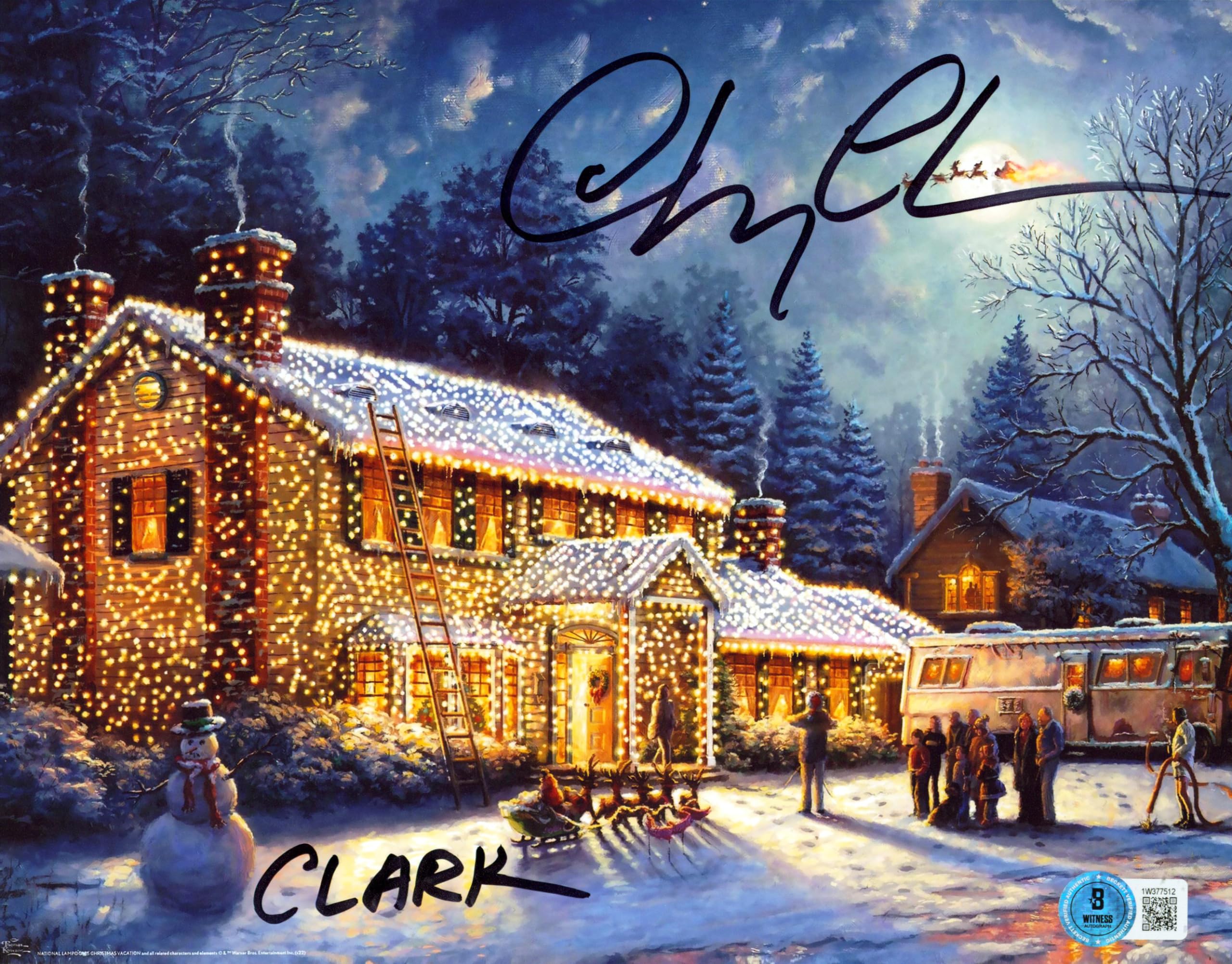 Chevy Chase Christmas Vacation "Clark" Authentic Signed 8x10 Photo BAS #1W377512
