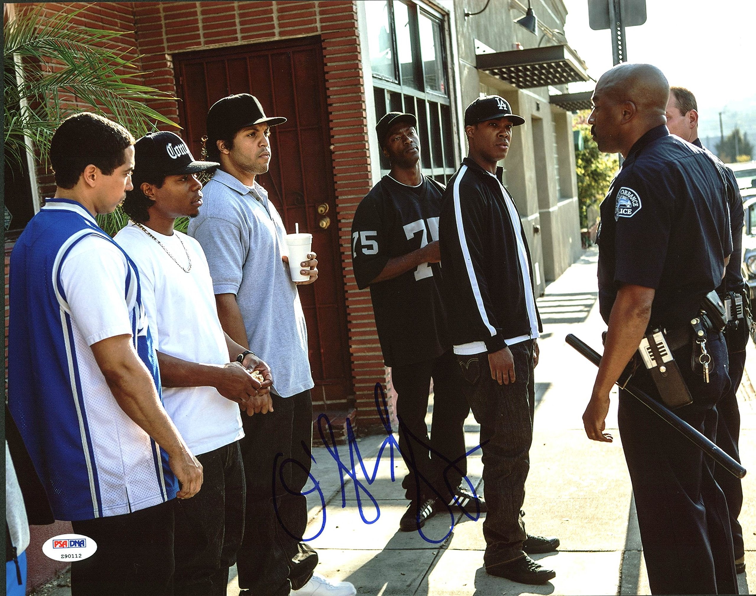O'Shea Jackson Jr Straight Outta Compton CUBE Signed 11X14 Photo PSA #Z90112