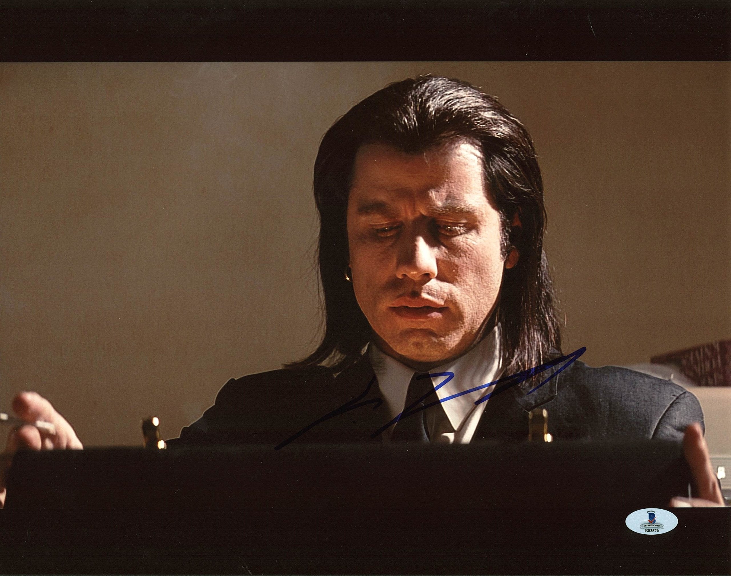 John Travolta Pulp Fiction Authentic Signed 11X14 Photo Autographed BAS #B03576