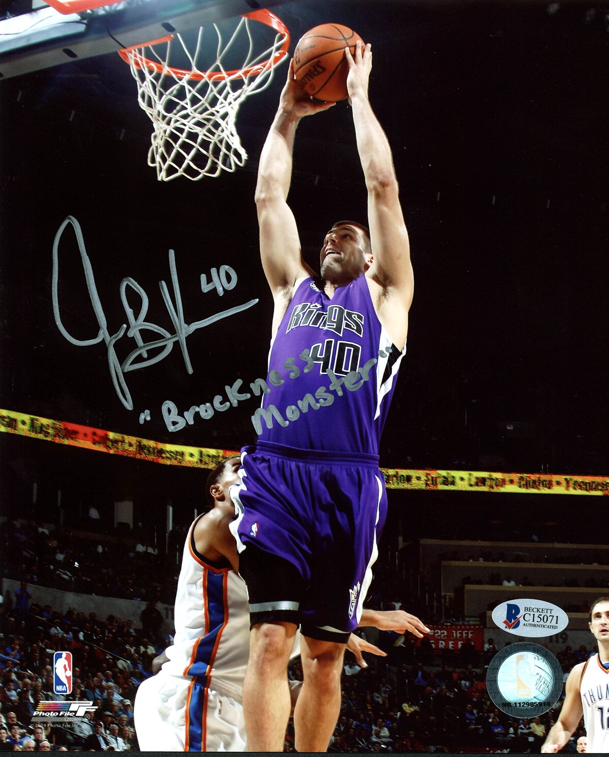 Kings Jon Brockman "Brockness Monster" Authentic Signed 8X10 Photo BAS #C15071