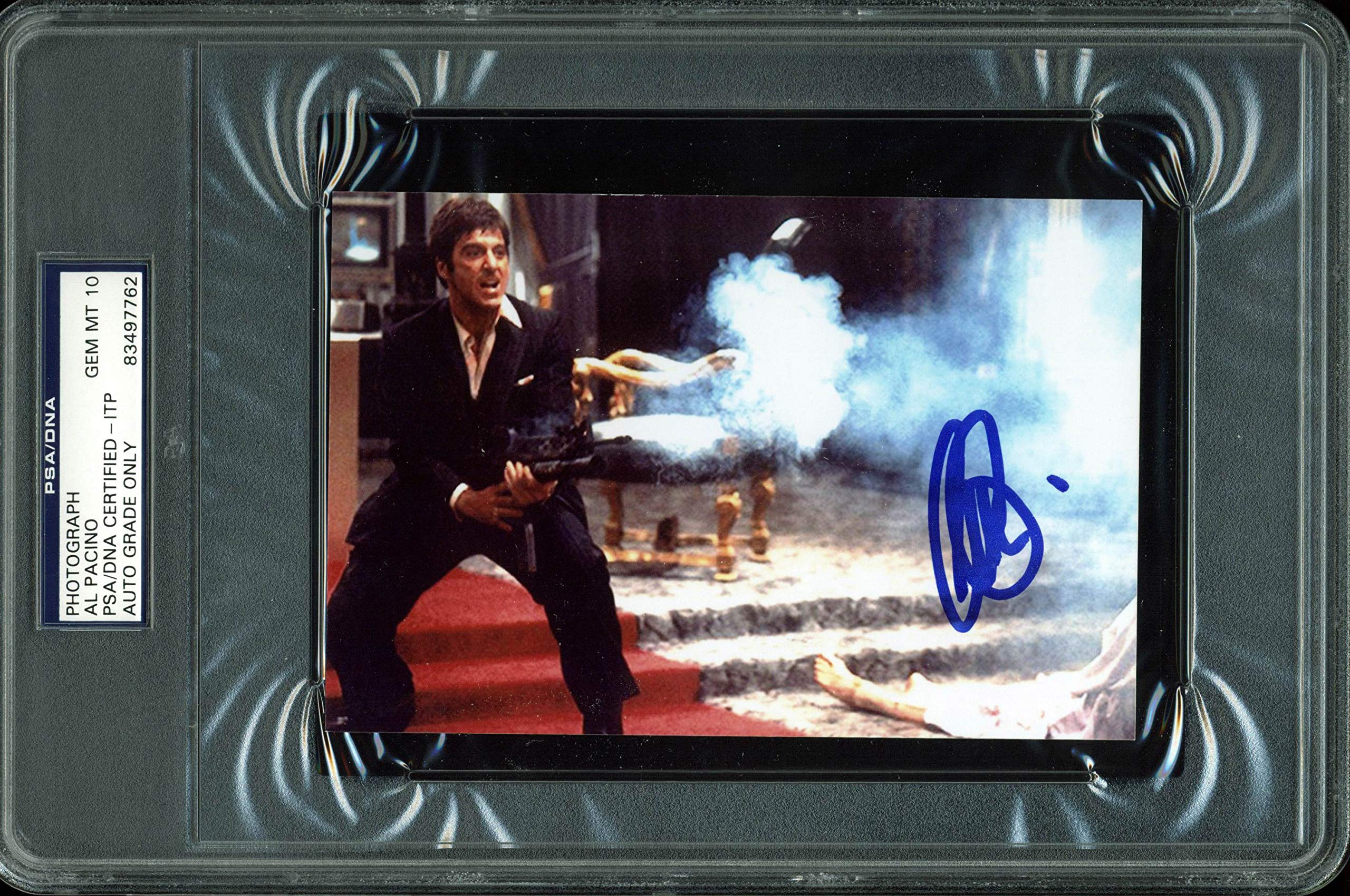 Al Pacino Scarface Authentic Signed 4x6 Photo Auto Graded Gem 10! PSA Slabbed