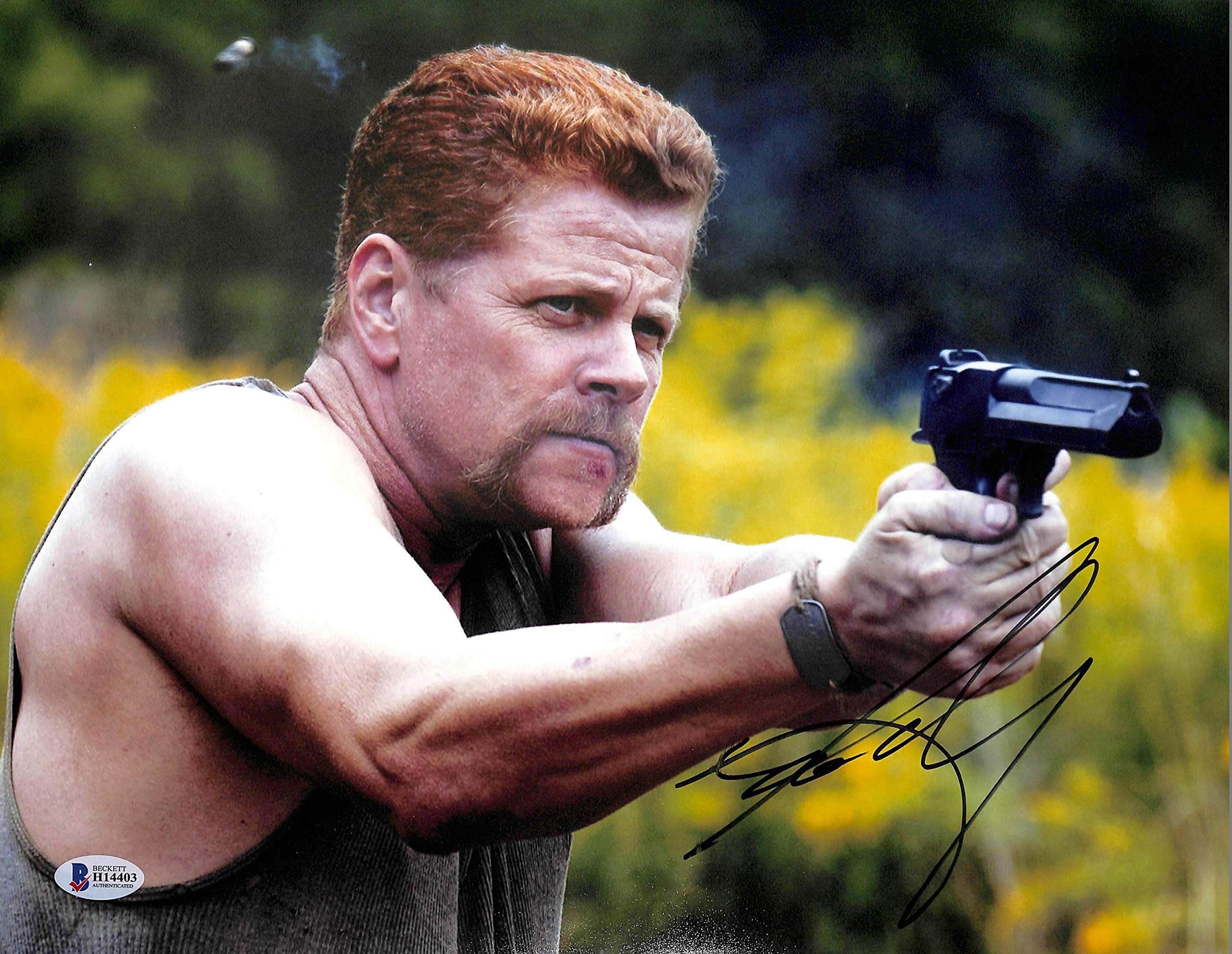 Michael Cudlitz The Walking Dead Authentic Signed 11x14 Photo BAS #H14403