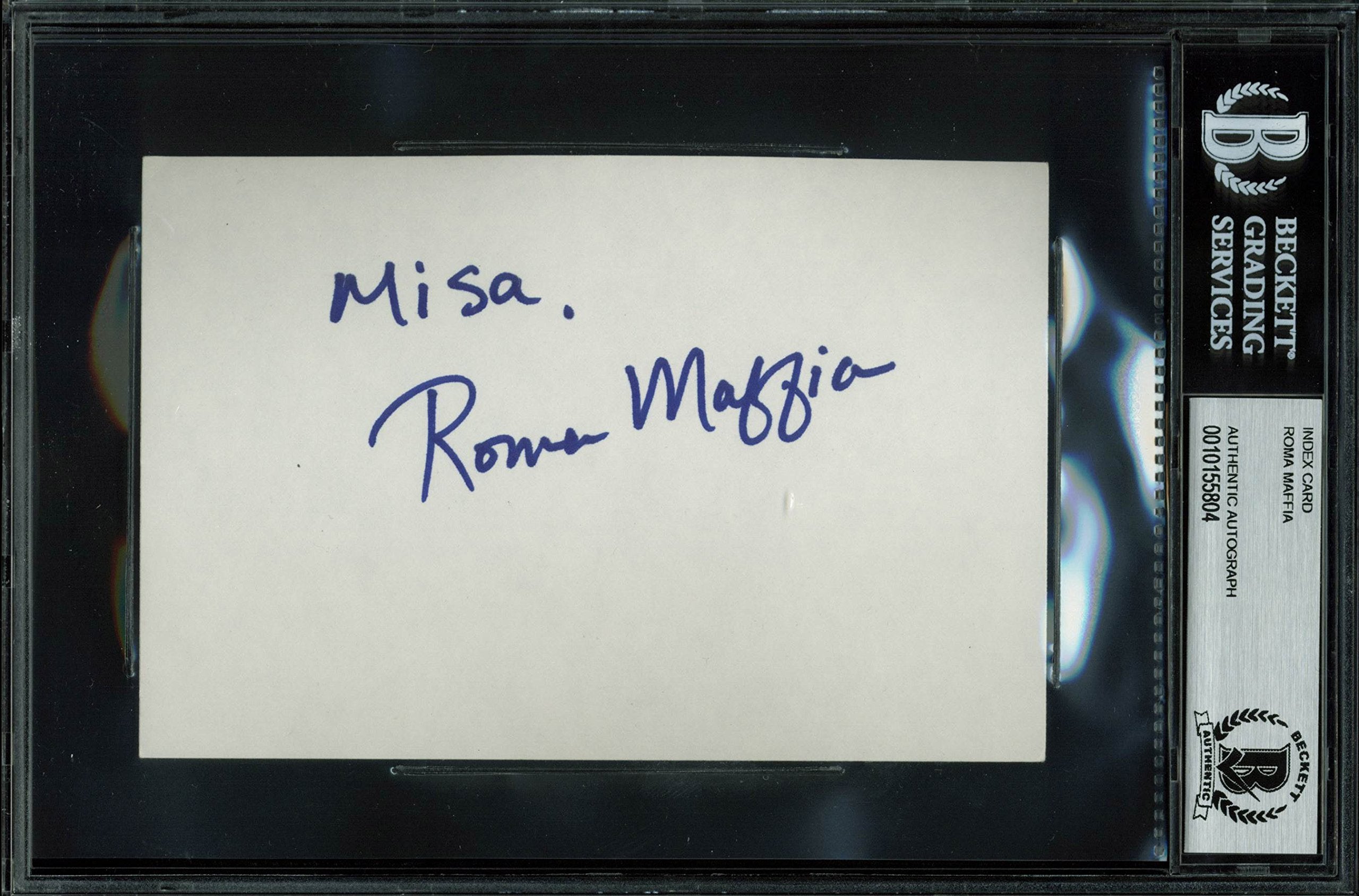 Roma Maffia The West Wing Authentic Signed 4x6 Index Card Autographed BAS Slab