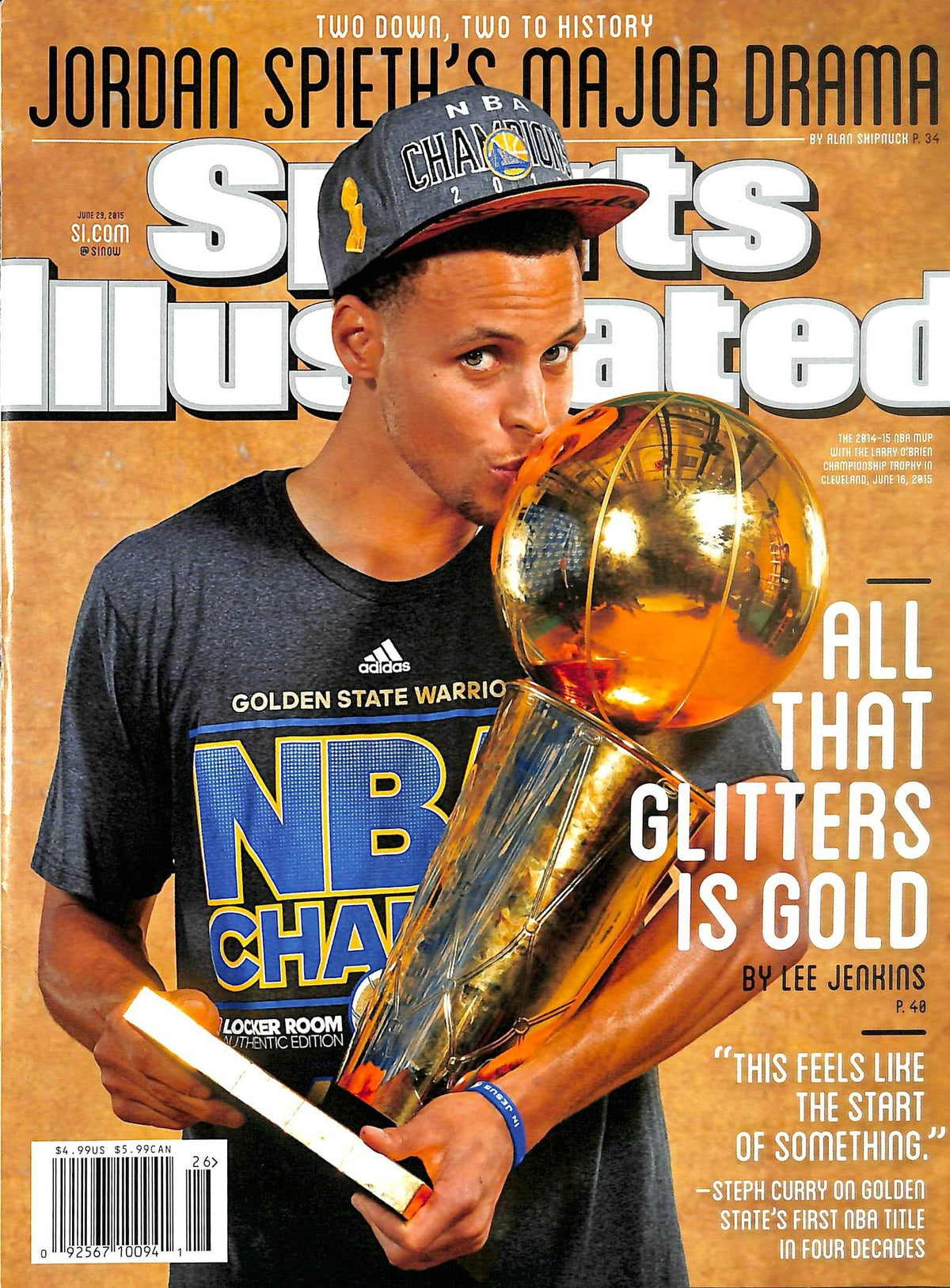 Stephen Curry June 29, 2015 Sports Illustrated Magazine Unsigned