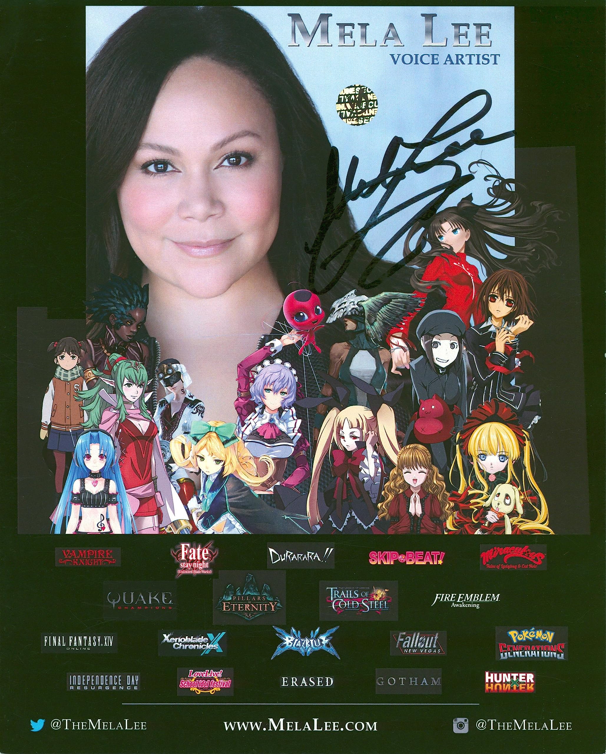 Mela Lee Voice Actor Authentic Signed 8x10 Photo Autographed Wizard World 2